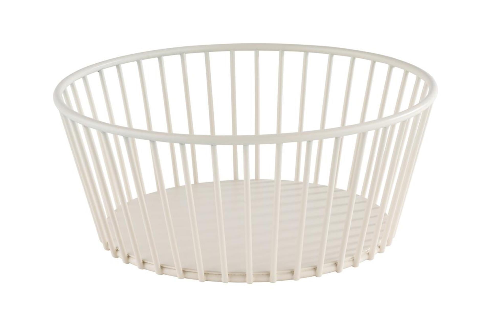 APS Urban Cestino Metallo Rotondo Ø20 cm - H.8.5 cm Bianco Impilabile