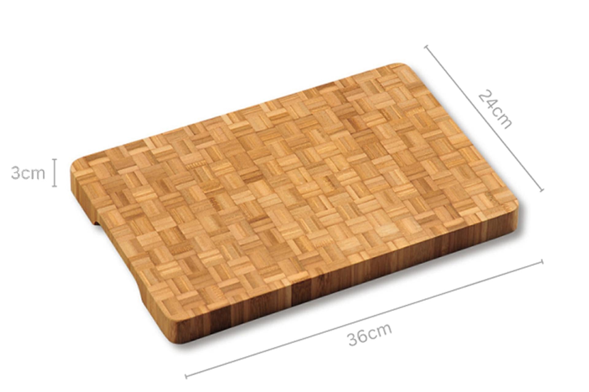 Kesper Bamboo Tagliere Mosaico Rettangolare H.3 cm - 36 x 24 cm In Legno di Bamboo Certificato FSC