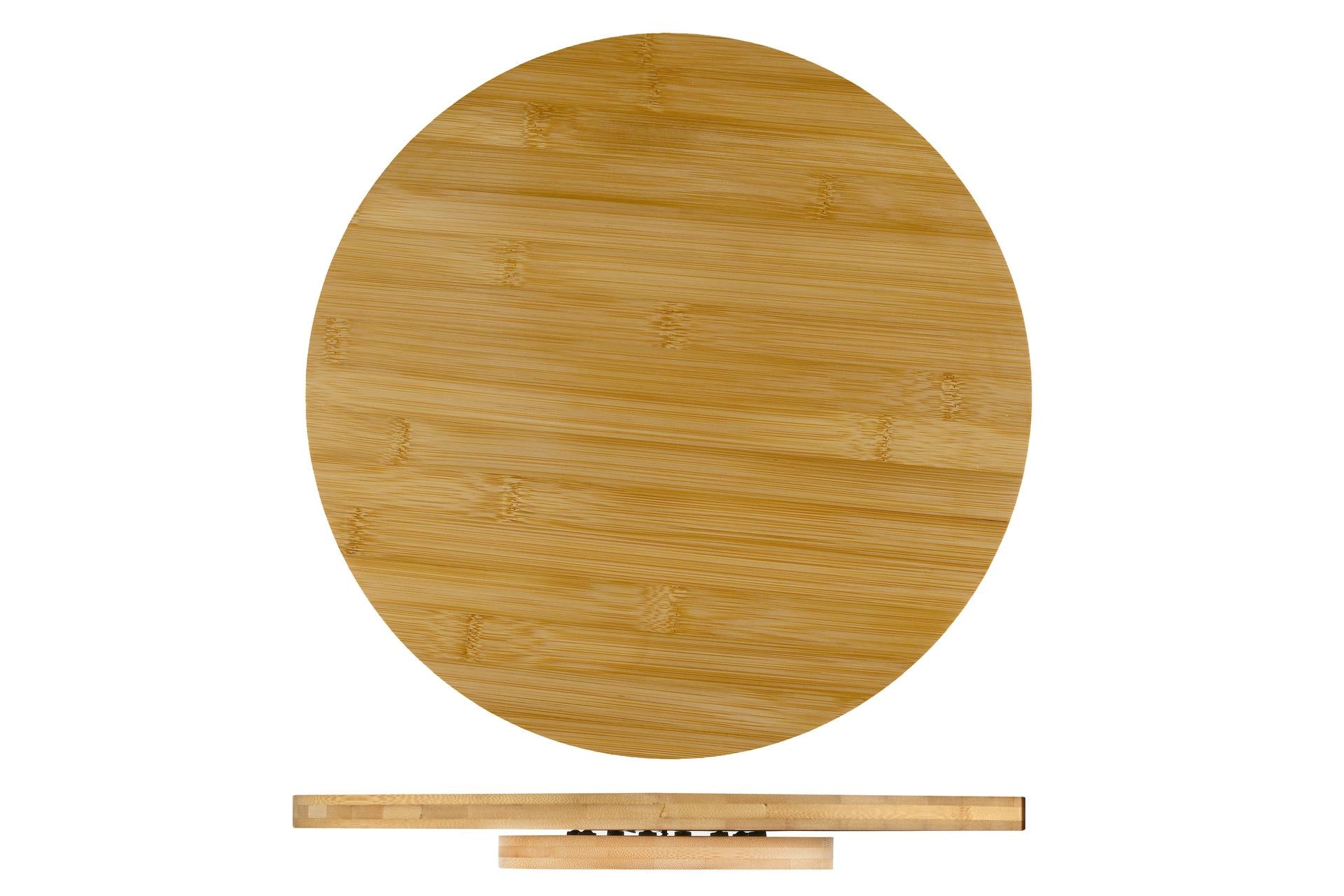 Kesper Bamboo Tagliere Girevole Ø35 cm - H.3 cm In Legno di Bamboo Certificato FSC