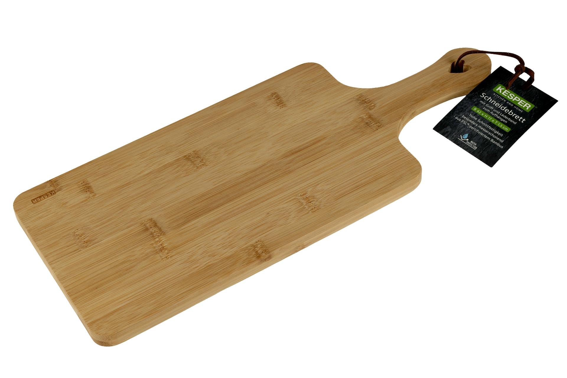 Kesper Bamboo Tagliere Rettangolare H.1.5 cm - 42 x 17 cm In Bamboo Con Manico