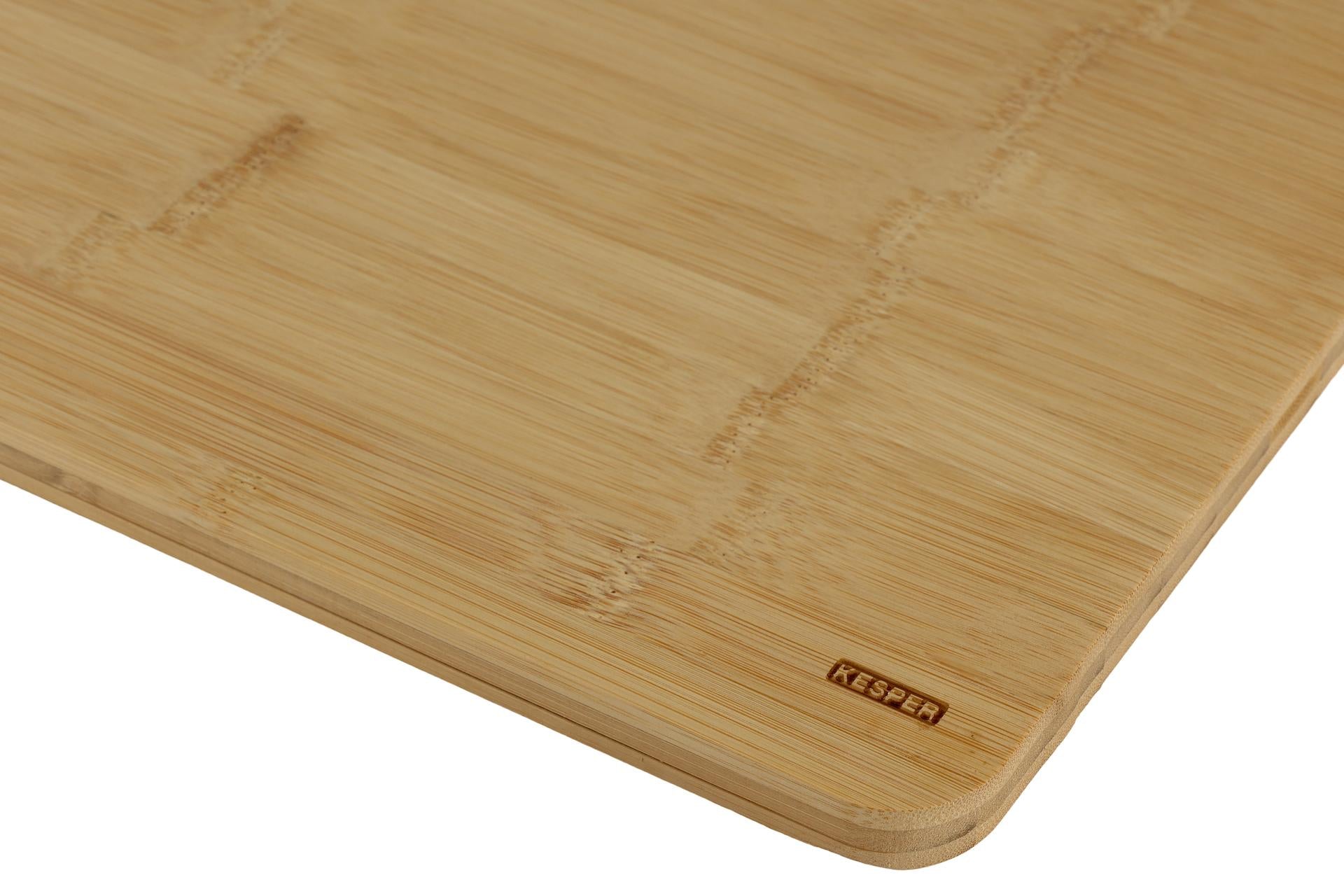 Kesper Bamboo Tagliere Rettangolare H.1.5 cm - 55 x 25 cm In Bamboo Con Manico, Certificato FSC 3