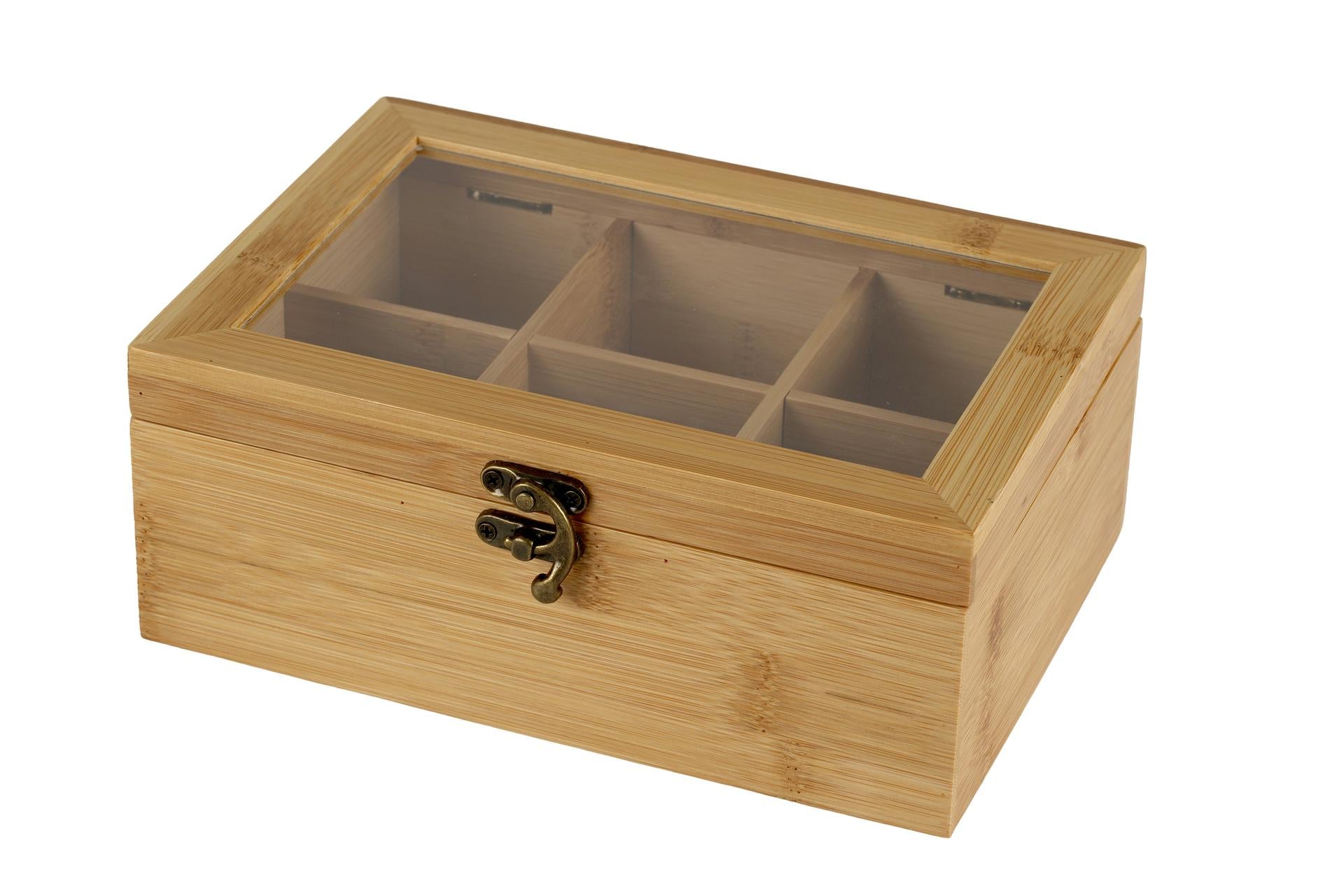 Kesper Scatola Portabustine Tè In Bamboo H.8.5 cm - 21.5 x 15 cm Con 6 Scomparti 3