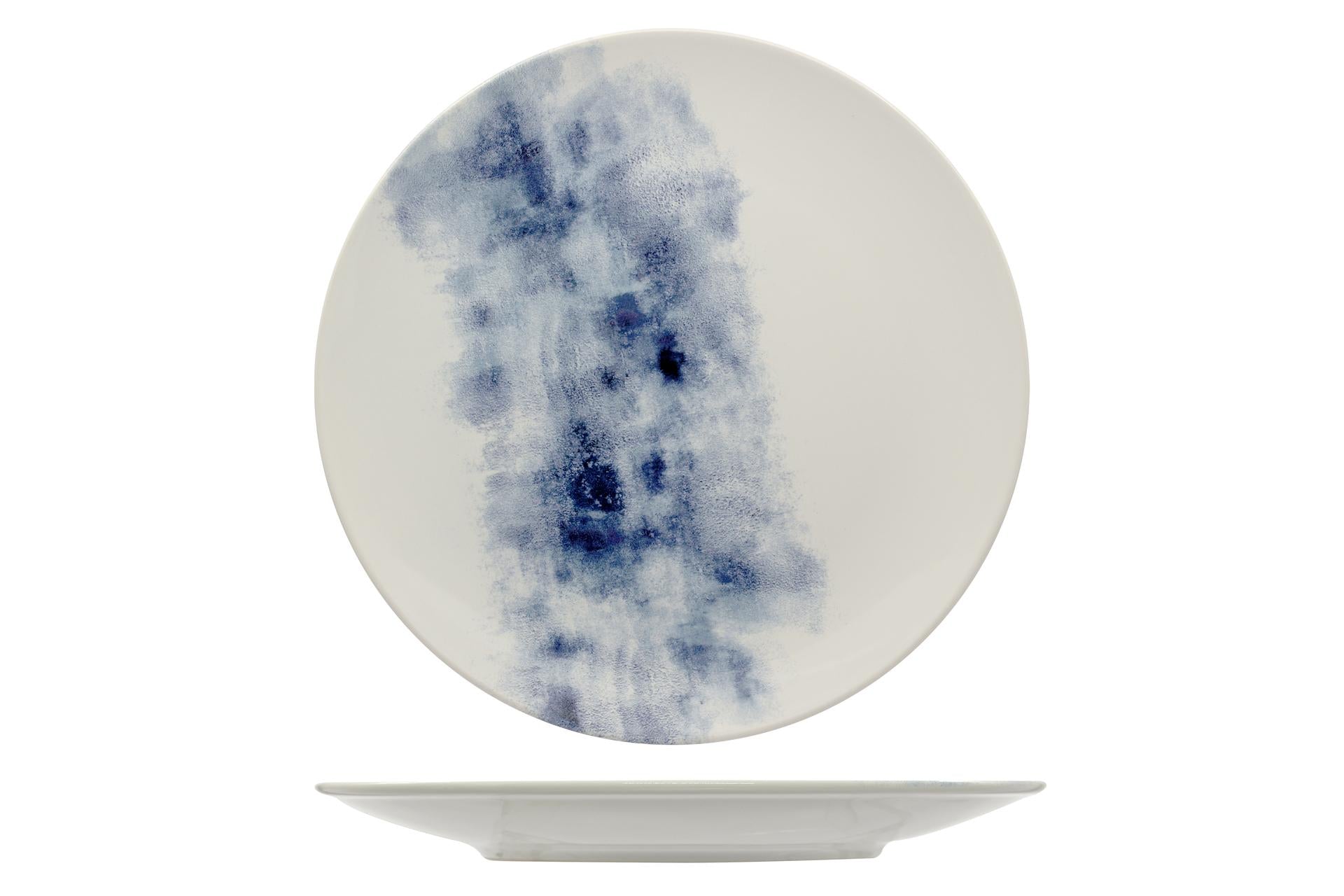 Mesa Ceramics Estoril Piatto Piano Coupe Ø32 cm In Gres Porcellanato - Collezione Unico - Set 4 Pz