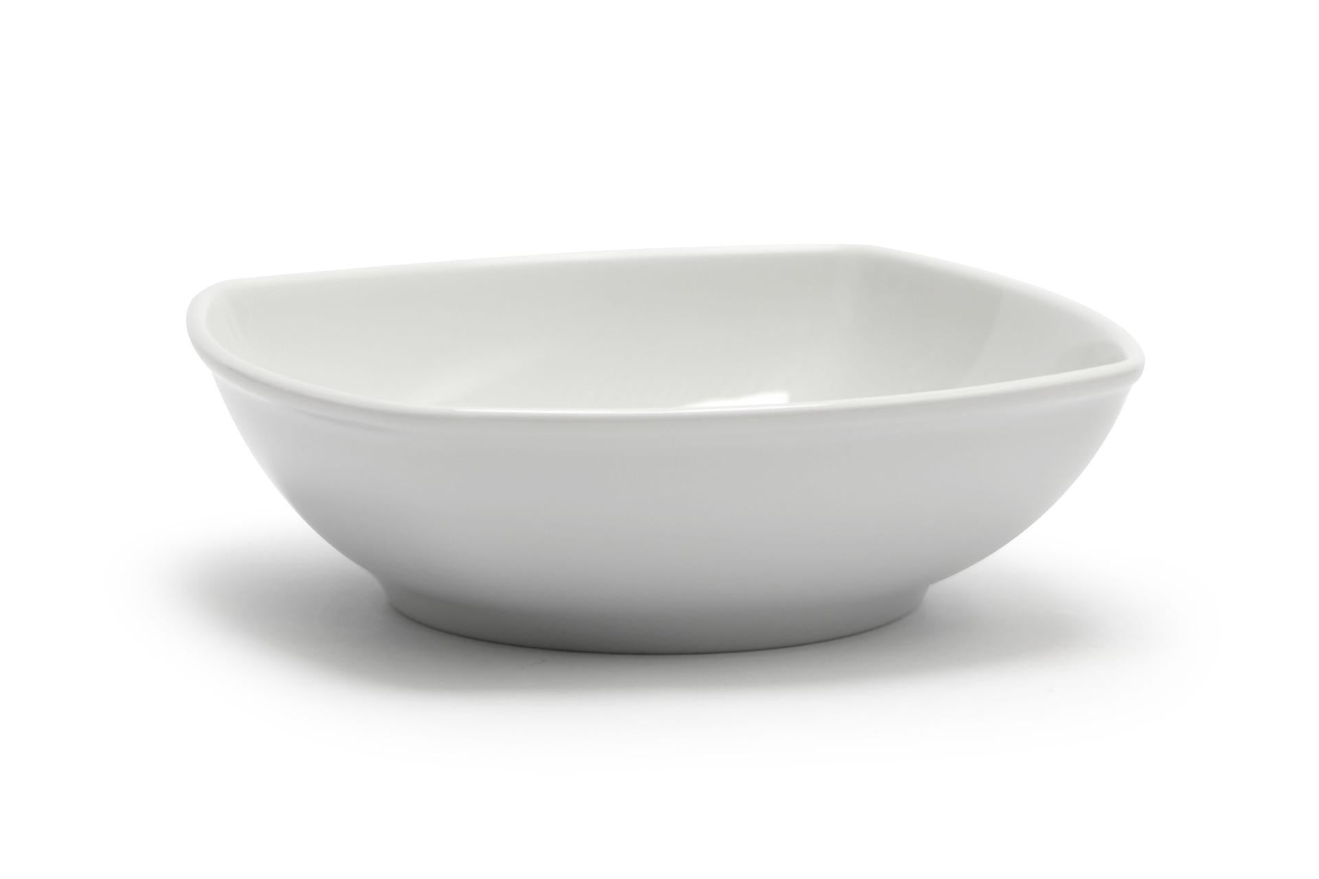 Lubiana Cancun Insalatiera Quadrata Ø16 cm In Porcellana Bianca - Set 12 Pz