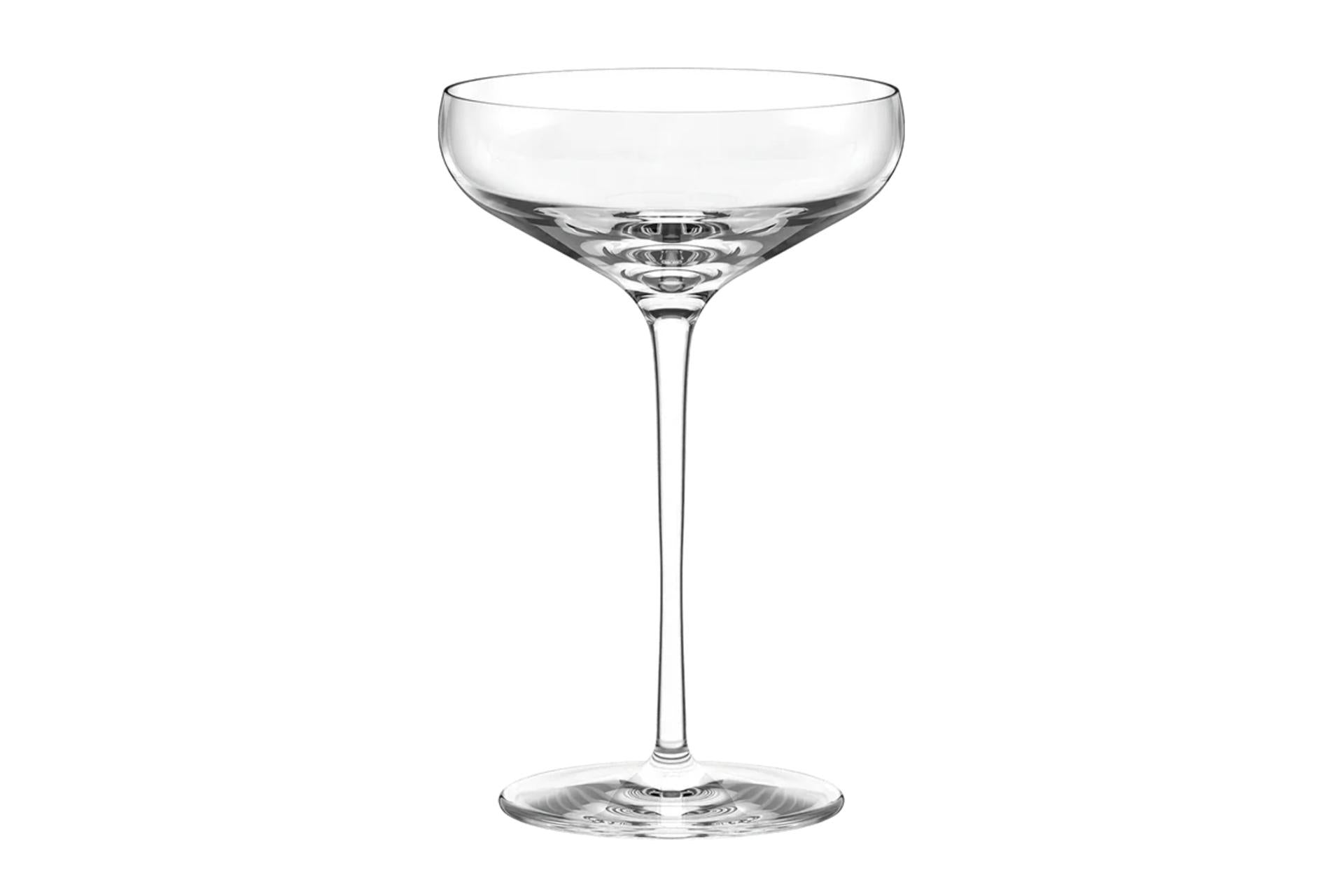Stolzle Lausitz Swing Coppa Champagne 30 cl - H.18 cm In Vetro Cristallino di Alta Qualità - Set 6 Pz