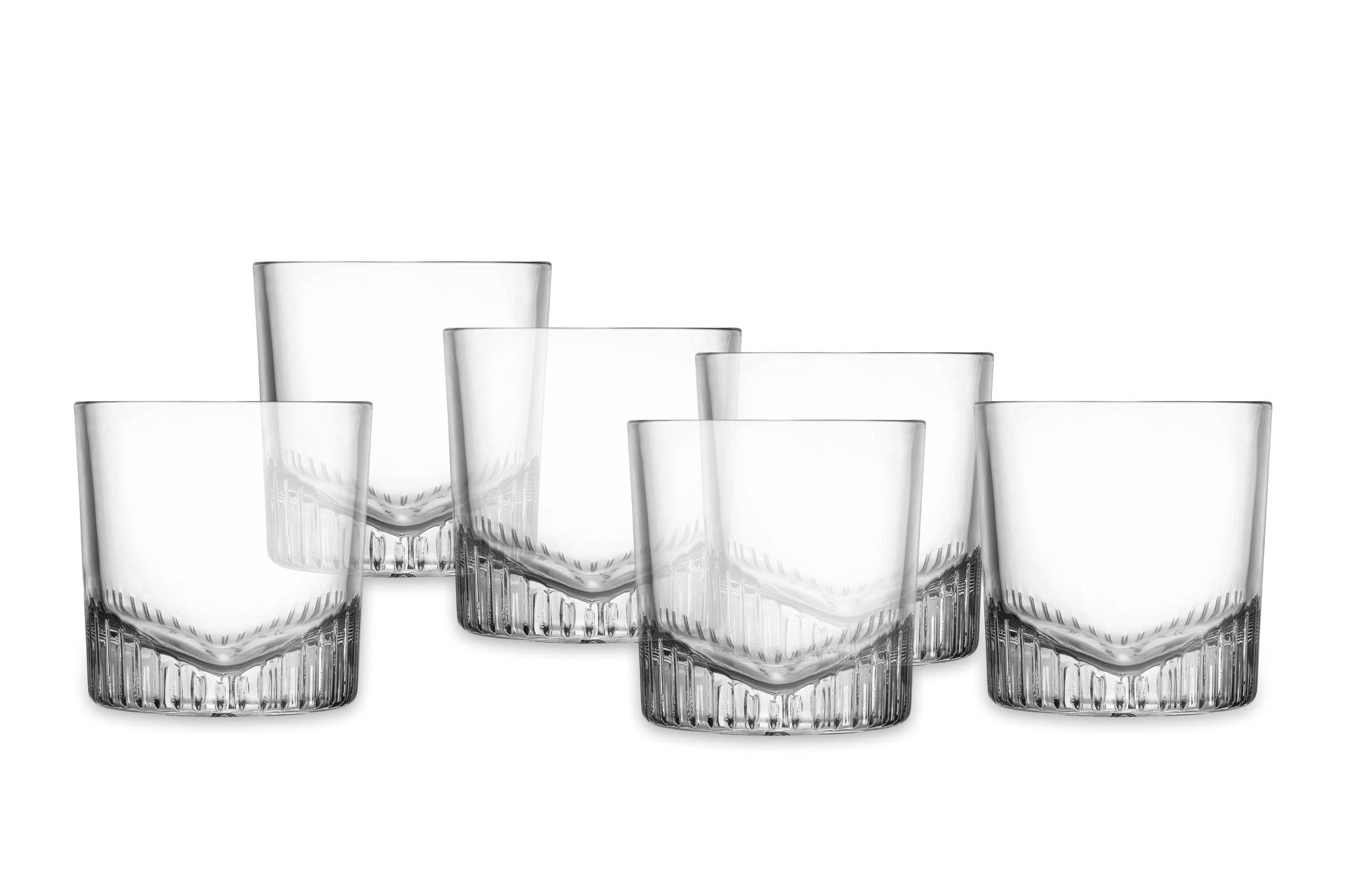 Pasabahce Nude Caldera Set 6 Bicchieri Whisky 32.5 cl - H.9 cm In Vetro Cristallino - Set 6 Pz