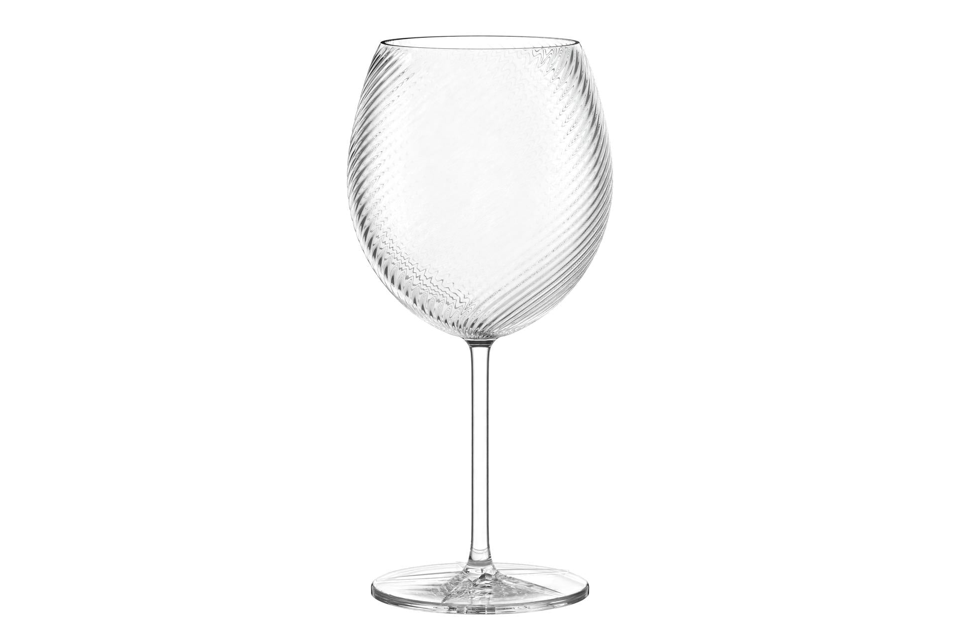 Stolzle Lausitz Berlin Calice Ballon 81.5 cl - H.23 cm In Vetro Art Déco - Set 6 Pz