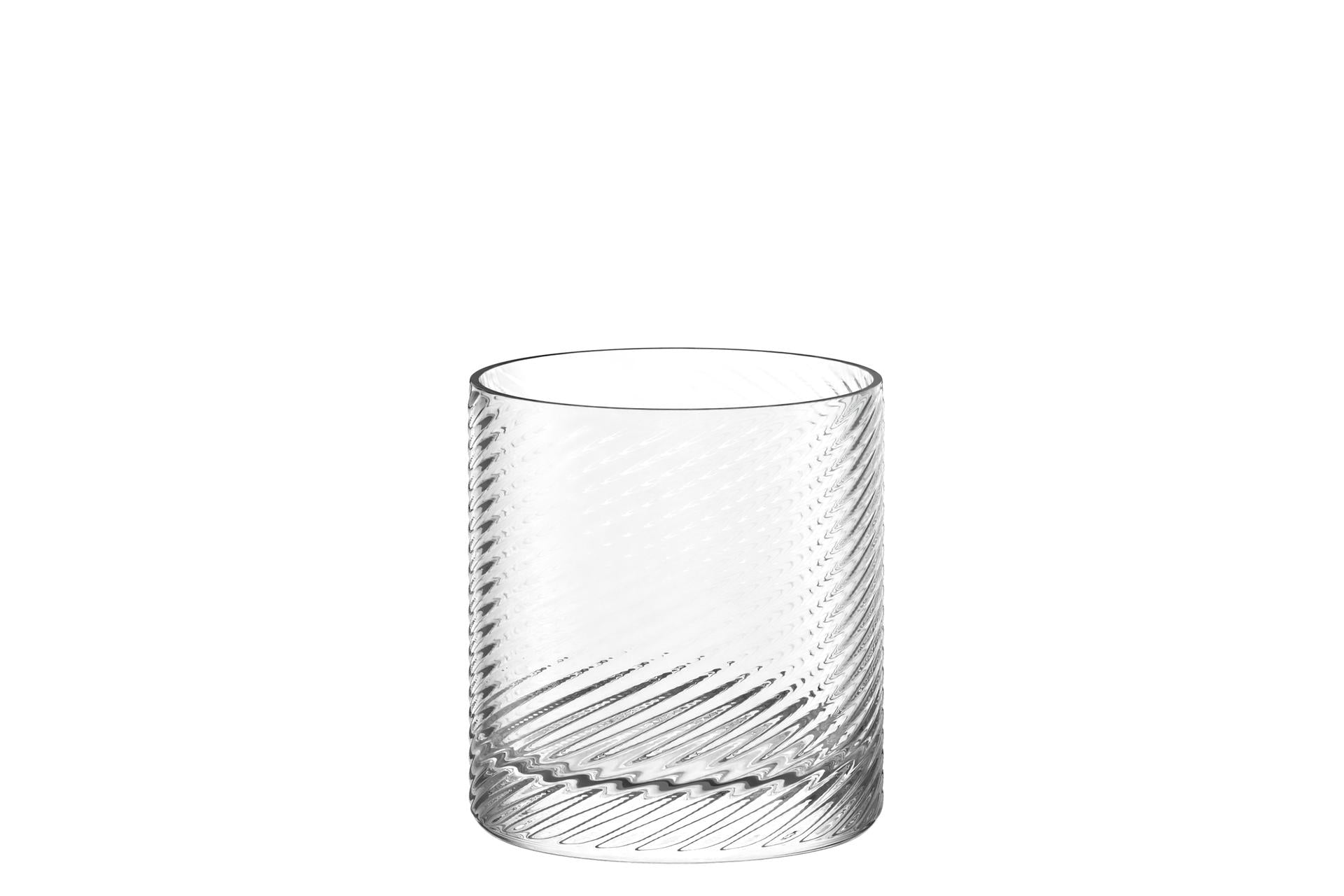 Stolzle Lausitz Berlin Bicchiere Whisky 30 cl - H.8.5 cm In Vetro Stile Art Déco - Set 6 Pz