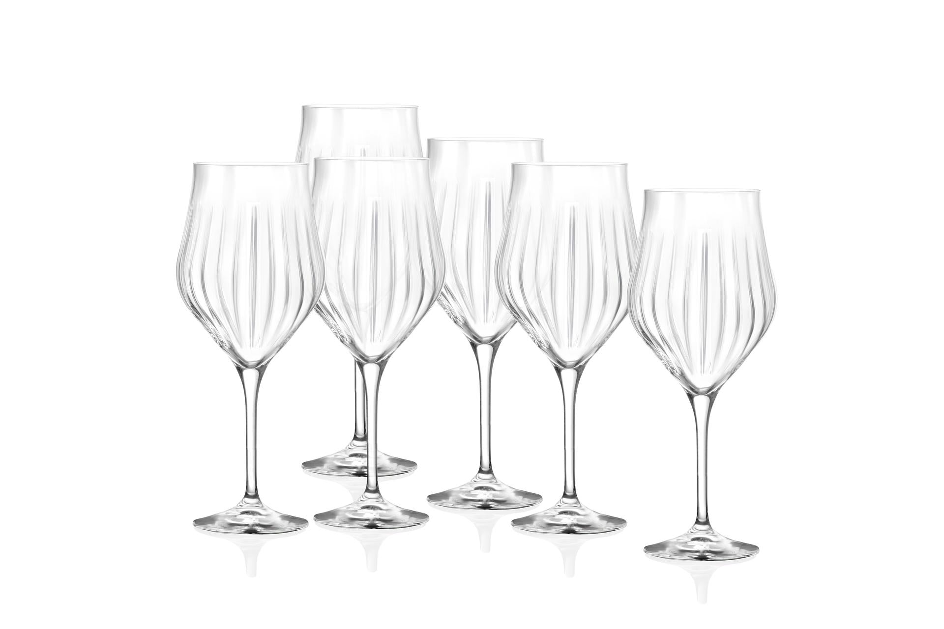 RCR Timeless Set 6 Calici Vino Cl 45 - Ø9 cm H.23 cm In Vetro - Set 6 Pz