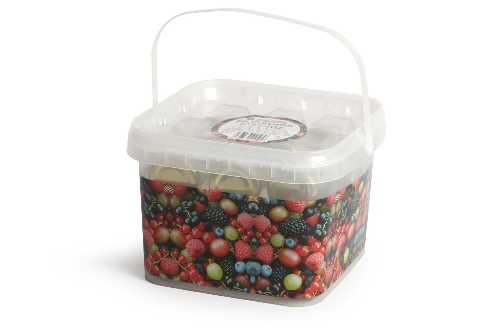 Dosen-Zentrale Il Casale Secchio Frutta con 19 Vasetti Esagonali - 9 da 110ml e 10 da 45ml In Vetro 4