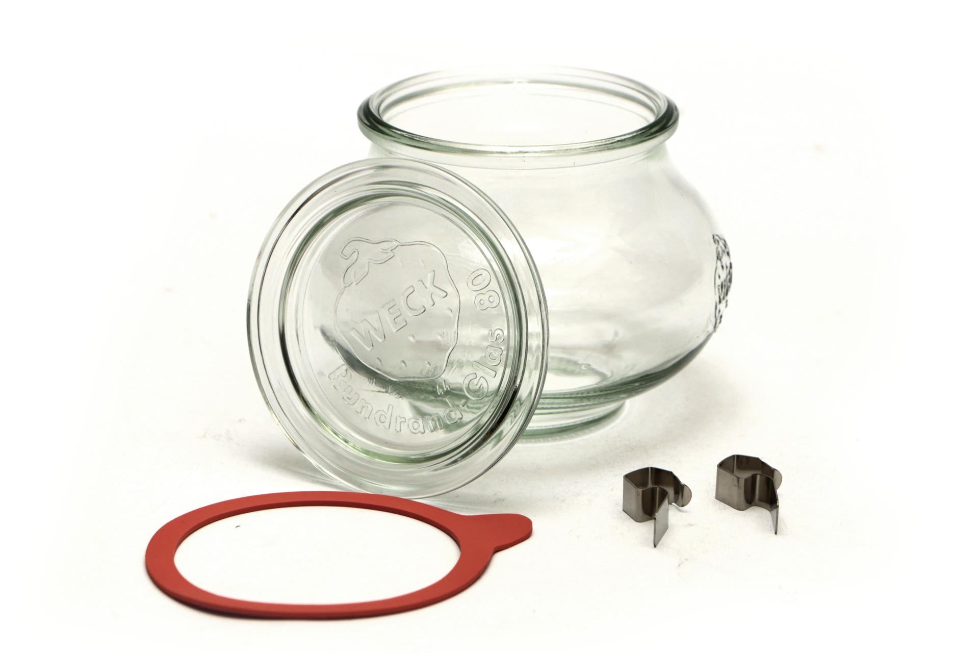 Weck Deco Vasetto 560 ml Con Coperchio 80 mm - Oggetto di Design e Conservazione - Set 6 Pz