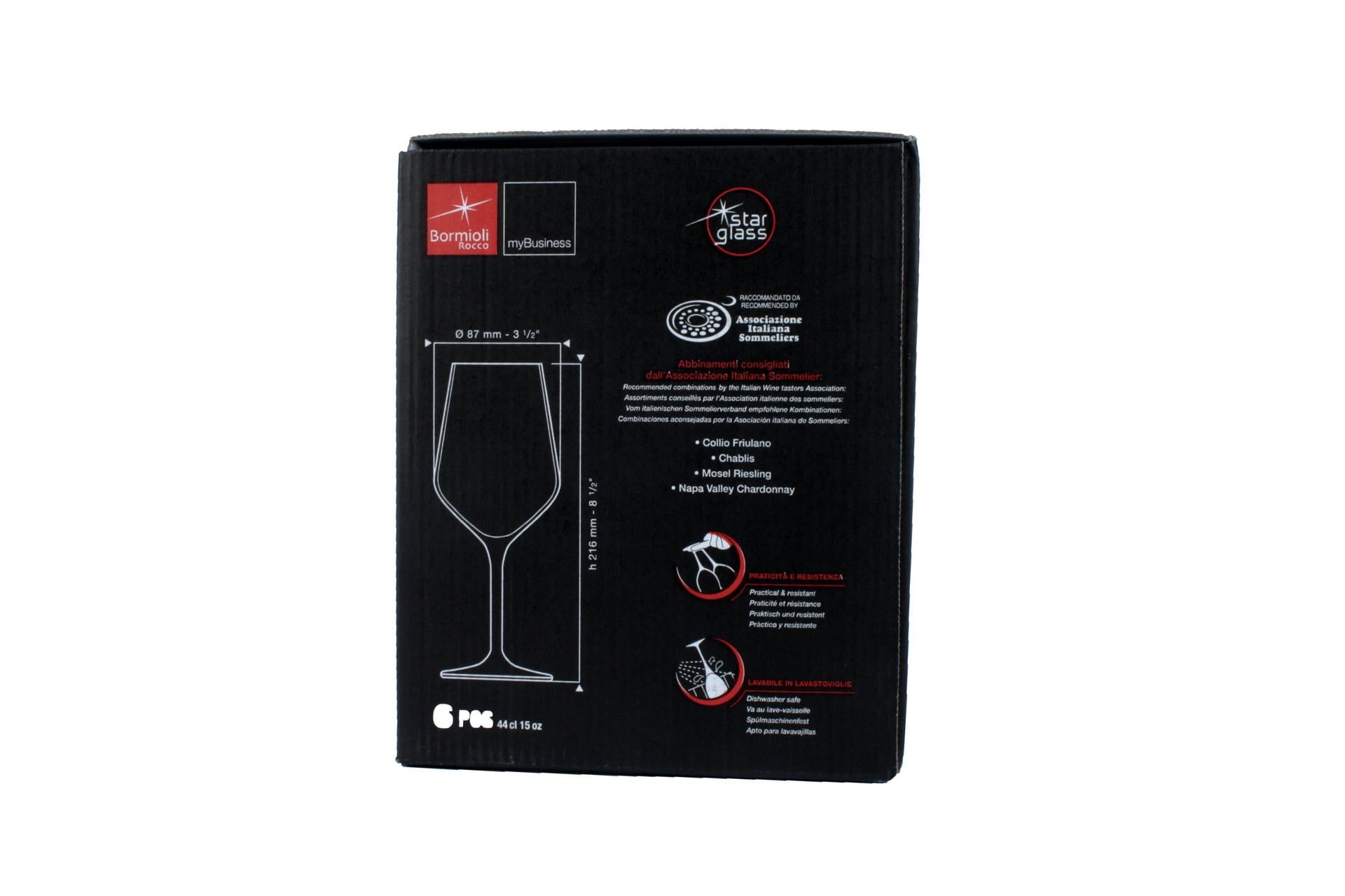 Bormioli Rocco Premium Calice 44 cl In Vetro Star Glass - Set 6 Pz 8