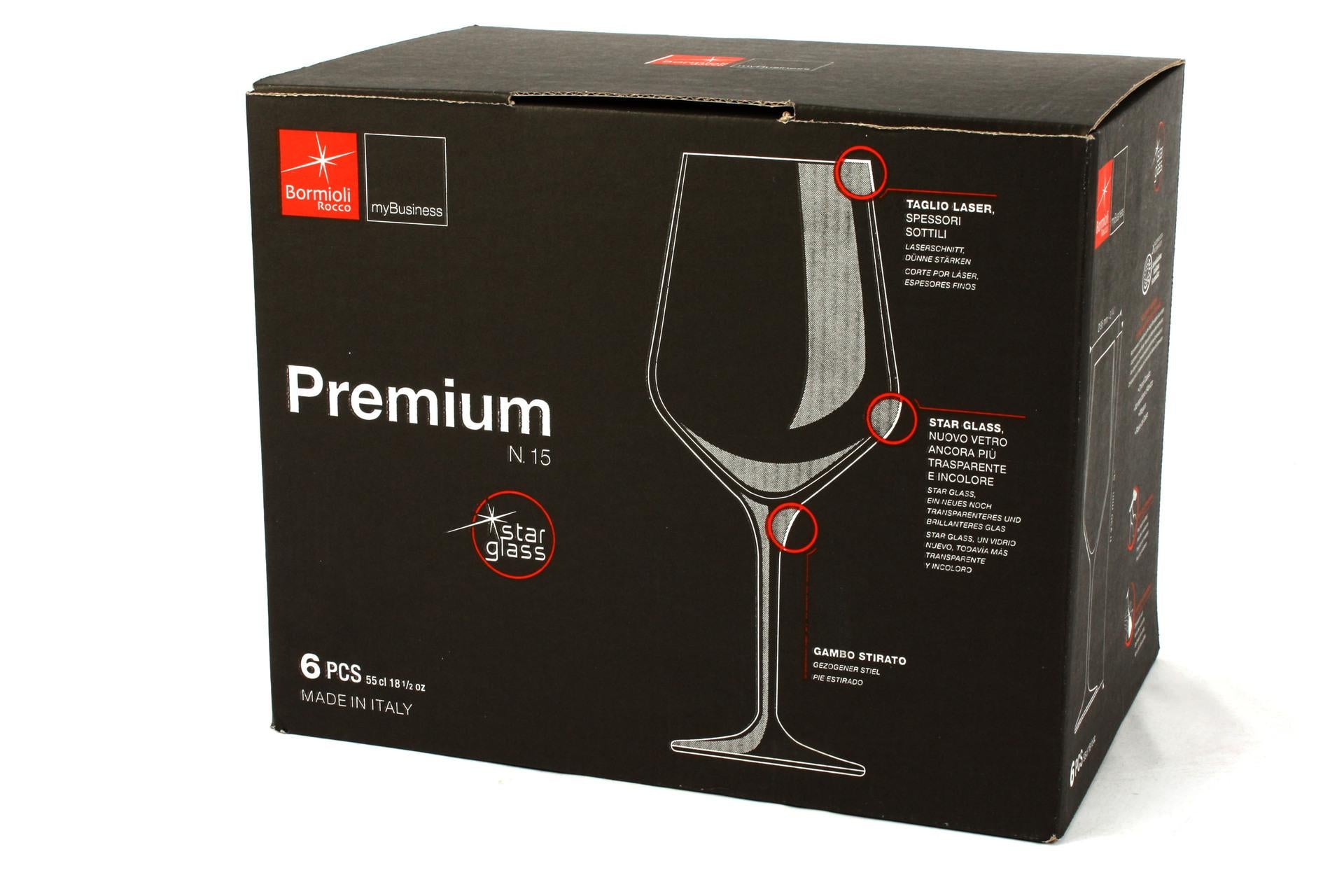 Bormioli Rocco Premium Calice 55 cl In Vetro Star Glass - Con Bordo Sottile e Trattamento XLT - Set 6 Pz 3