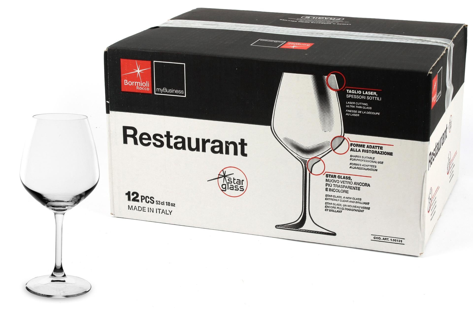 Bormioli Rocco Restaurant Set 12 Calici Vino Rosso 53 cl - Calici da Degustazione in Vetro Sonoro - Set 12 Pz 3