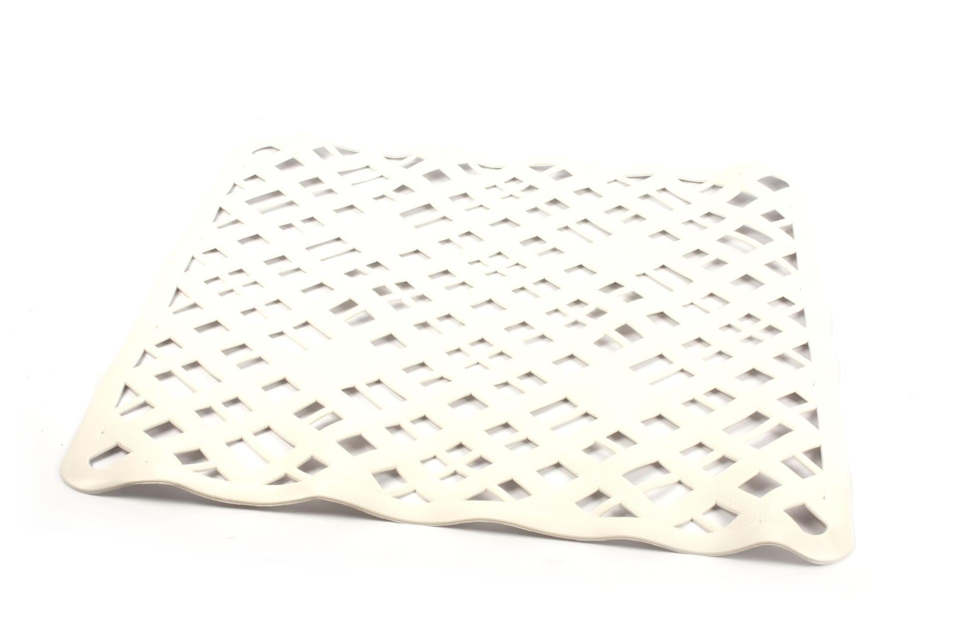LAPAP Alisma Tappeto Doccia Bianco 54x54 cm - Pratico e Funzionale In PVC Arrotolato