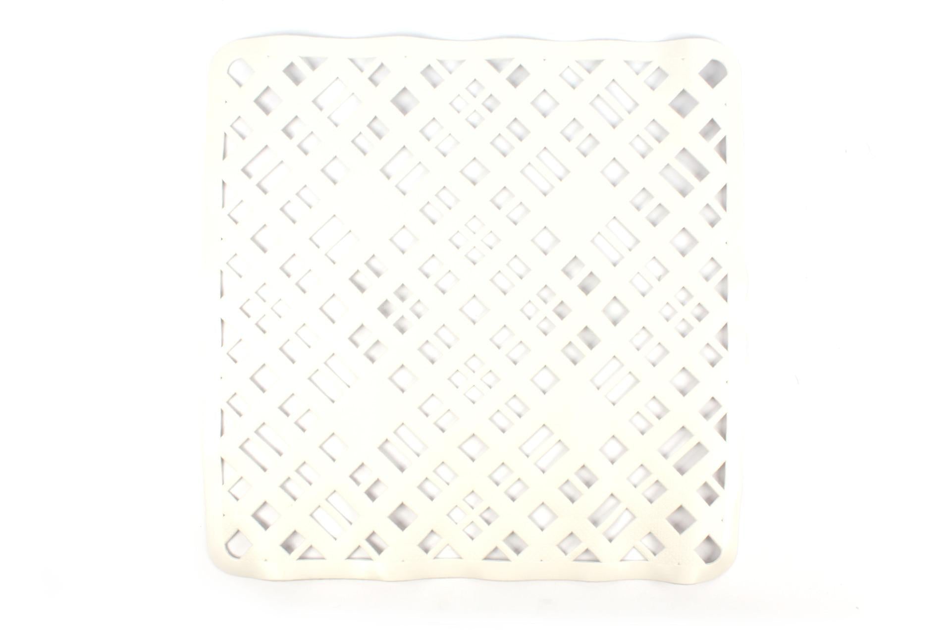 LAPAP Alisma Tappeto Doccia Bianco 54x54 cm - Pratico e Funzionale In PVC Arrotolato