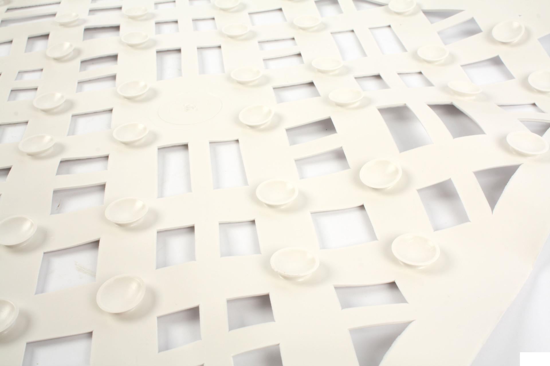 LAPAP Alisma Tappeto Doccia Bianco 54x54 cm - Pratico e Funzionale In PVC Arrotolato 6