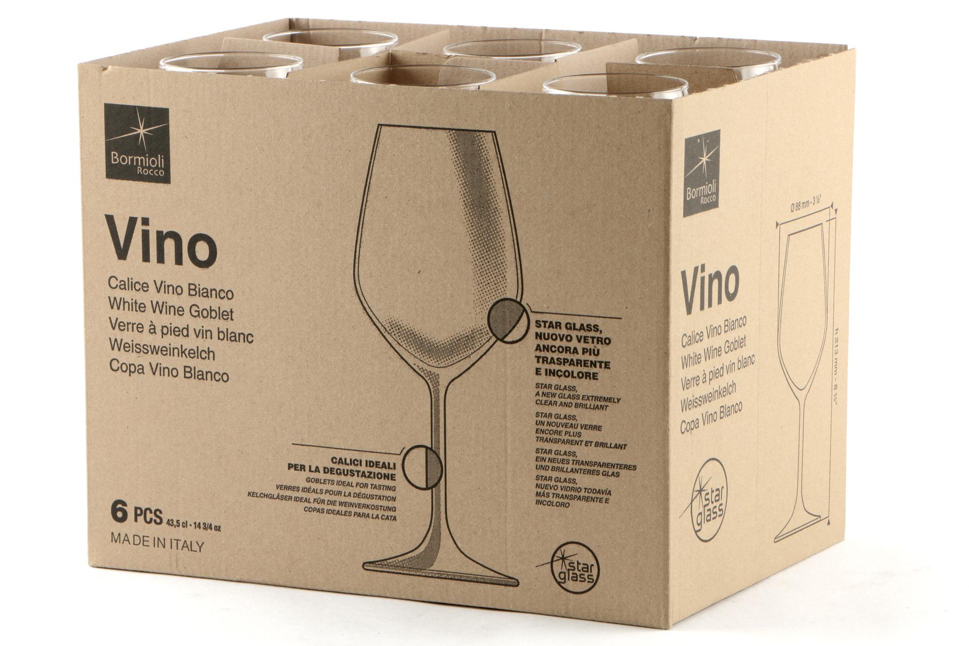 Bormioli Rocco Divino Calice Vini Bianchi 44.5 cl - Set 6 Bicchieri In Star Glass - Set 6 Pz 3