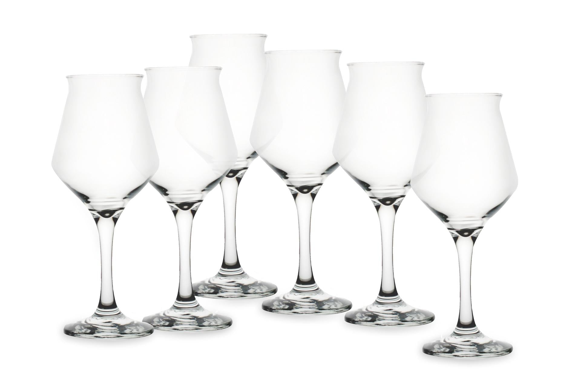 Borgonovo Bier Sommelier Set 6 Calici Birra 400 ml - Calice In Vetro Per Degustazione Birre Artigianali Scatola Litrografata - Set 6 Pz