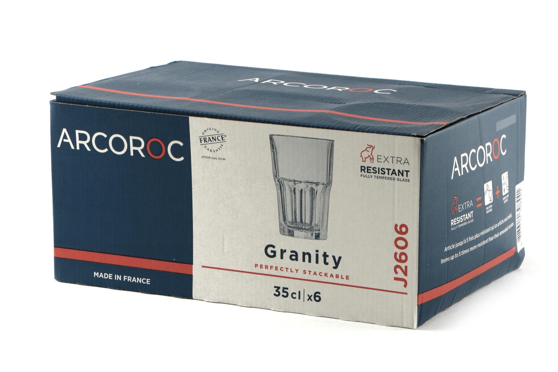 Arcoroc Granity New Bicchiere 35 cl - H.122 mm Ø85 mm In Vetro Temperato - Set 6 Pz 3