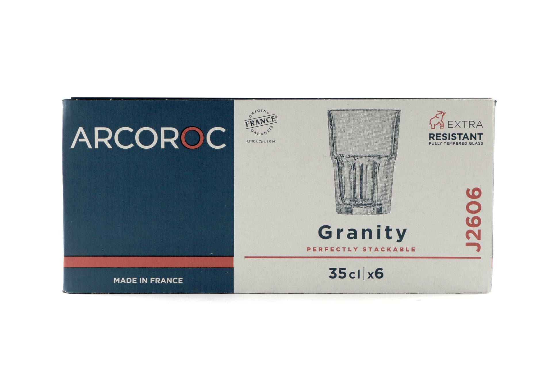 Arcoroc Granity New Bicchiere 35 cl - H.122 mm Ø85 mm In Vetro Temperato - Set 6 Pz 5