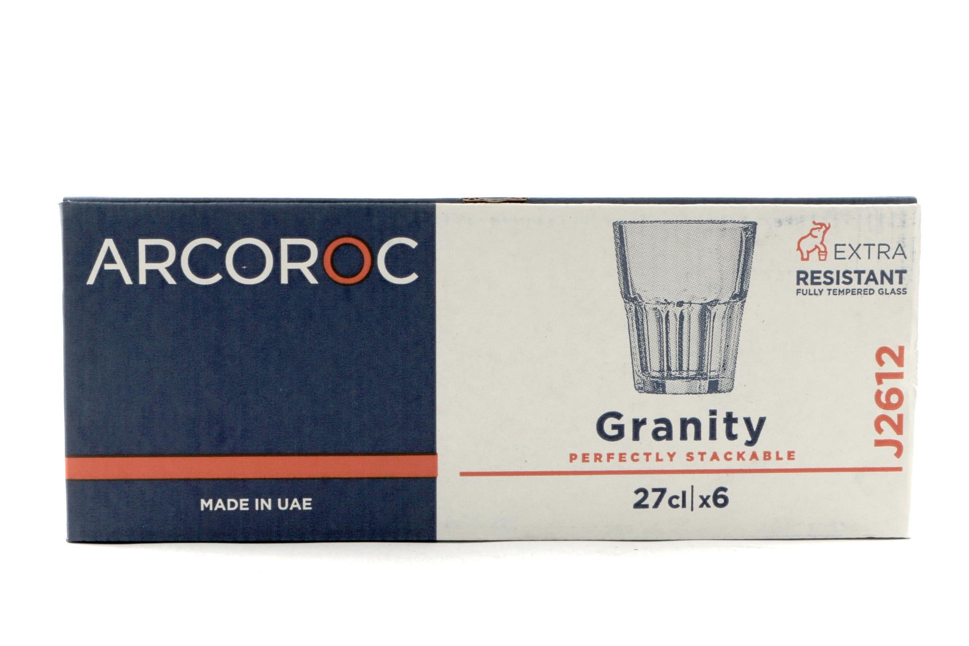 Arcoroc Granity Bicchiere 27 cl - H 98 mm Ø 85 mm In Vetro Temperato - Set 6 Pz 5