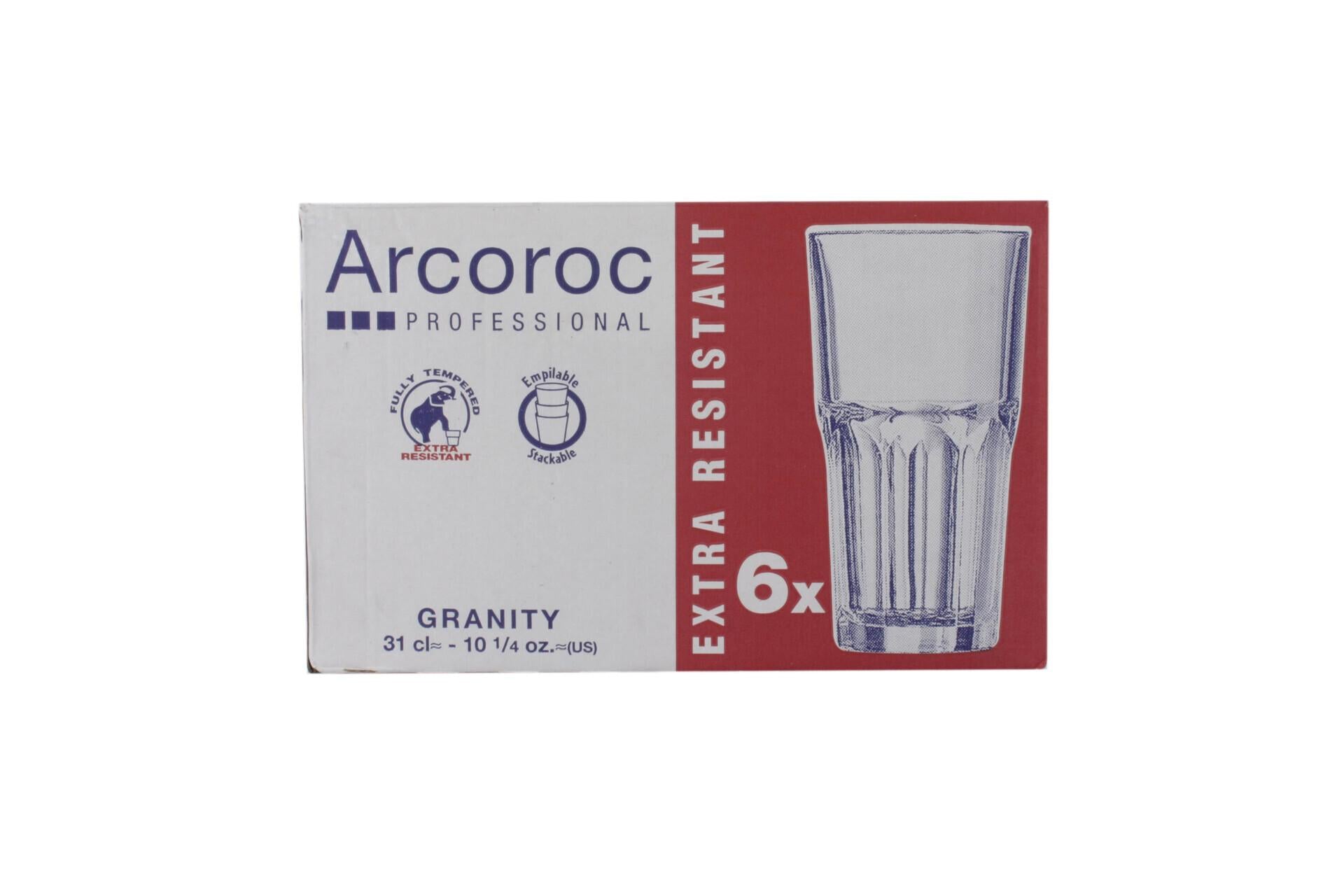 Arcoroc Granity Bicchiere Cl 31 - H 140 mm Ø 75 mm In Vetro Temperato - Set 6 Pz 7