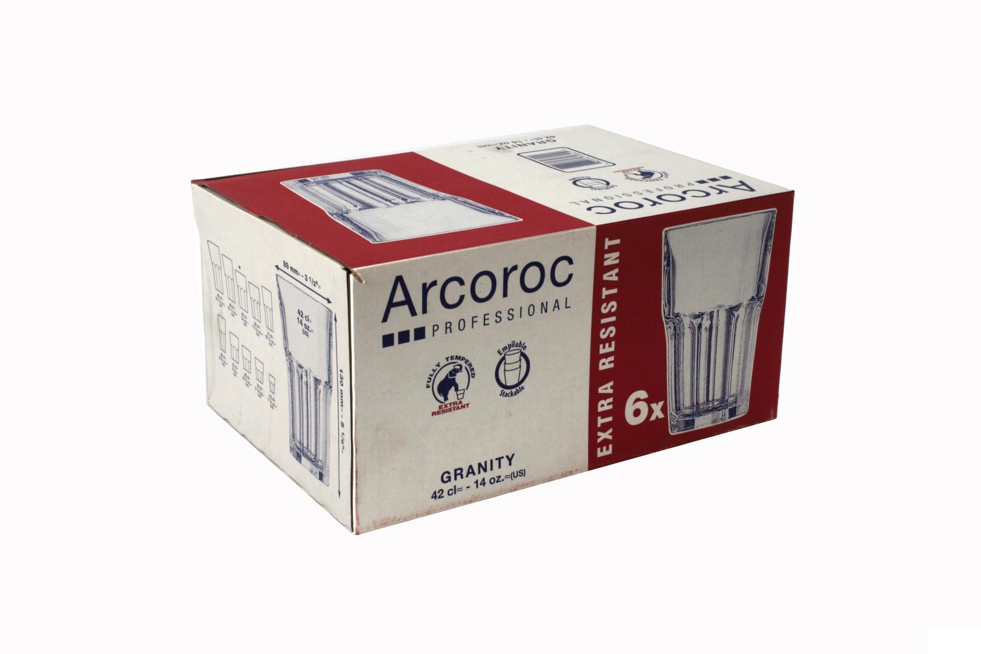 Arcoroc Granity Bicchiere 42 cl - H.130 mm Ø89 mm Linea Ristorazione Impilabile - Set 6 Pz 5