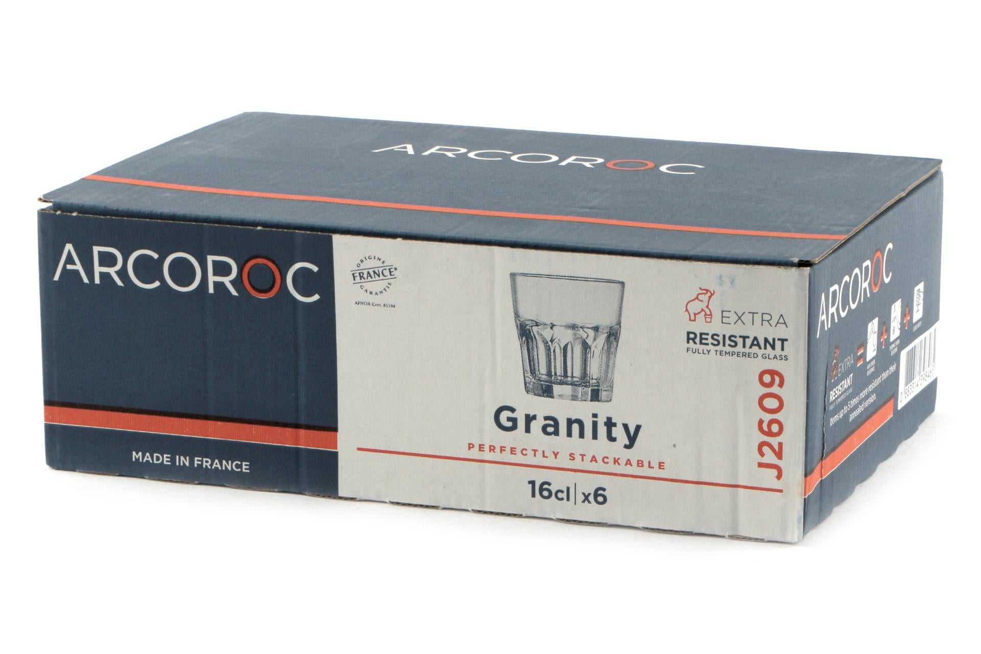 Arcoroc Granity New Bicchiere Cl 16 In Vetro Temperato Robusto - Set 6 Pz 4