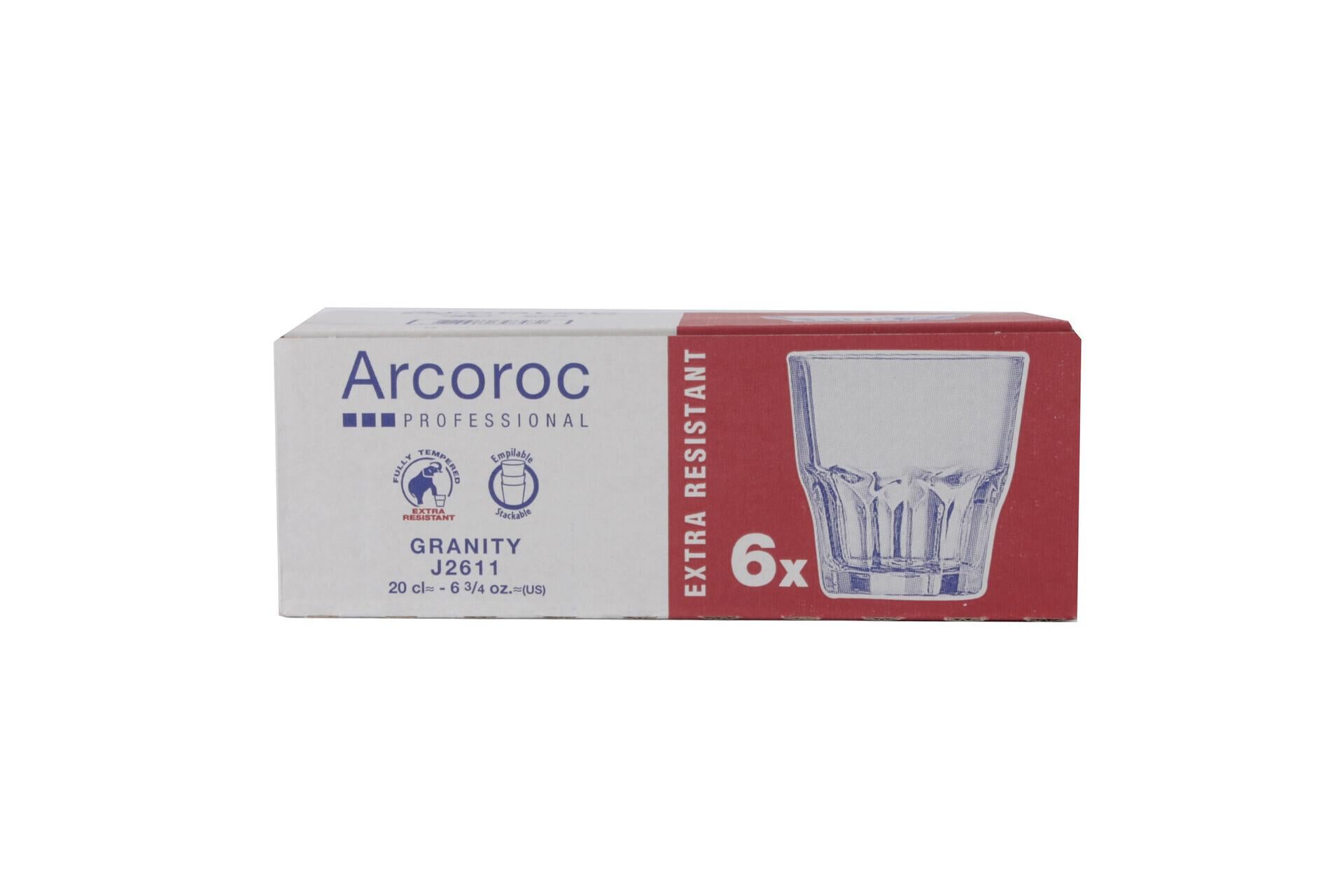 Arcoroc Granity New Bicchiere 20 cl - H.81 mm Ø80 mm In Vetro Temperato - Set 6 Pz 6