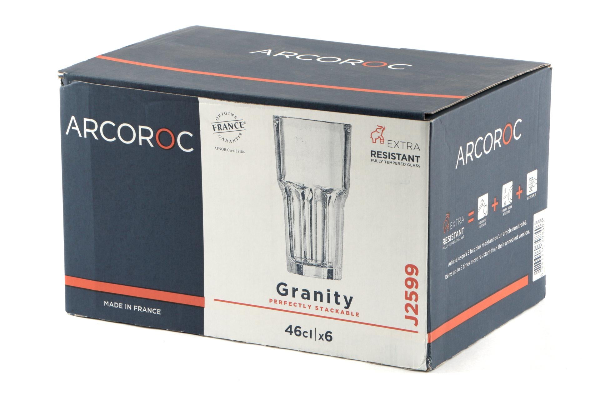 Arcoroc Granity Bicchiere 46 cl - H.160 mm Ø87 mm Linea Ristorazione Impilabile - Set 6 Pz 3