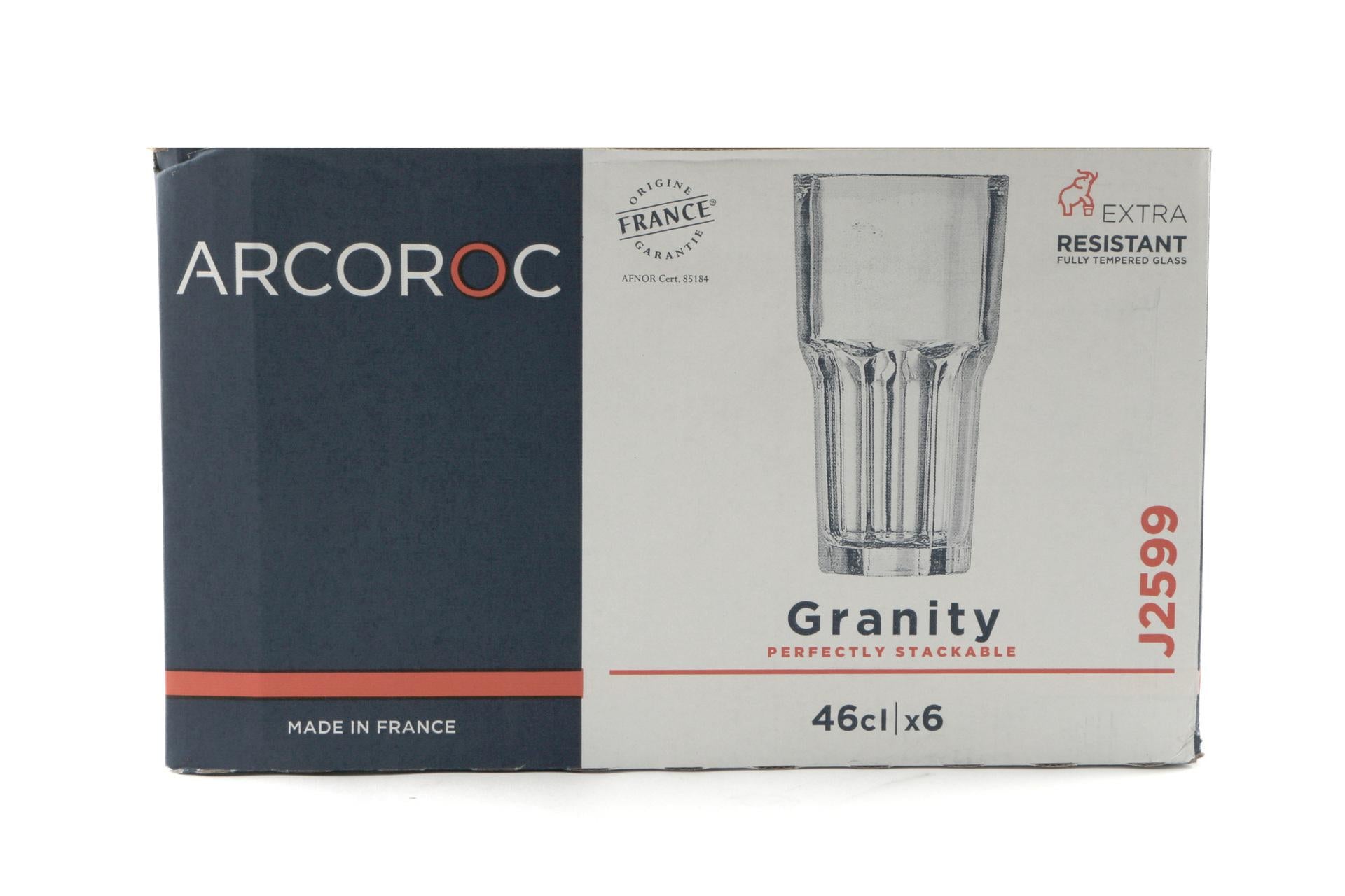 Arcoroc Granity Bicchiere 46 cl - H.160 mm Ø87 mm Linea Ristorazione Impilabile - Set 6 Pz 4