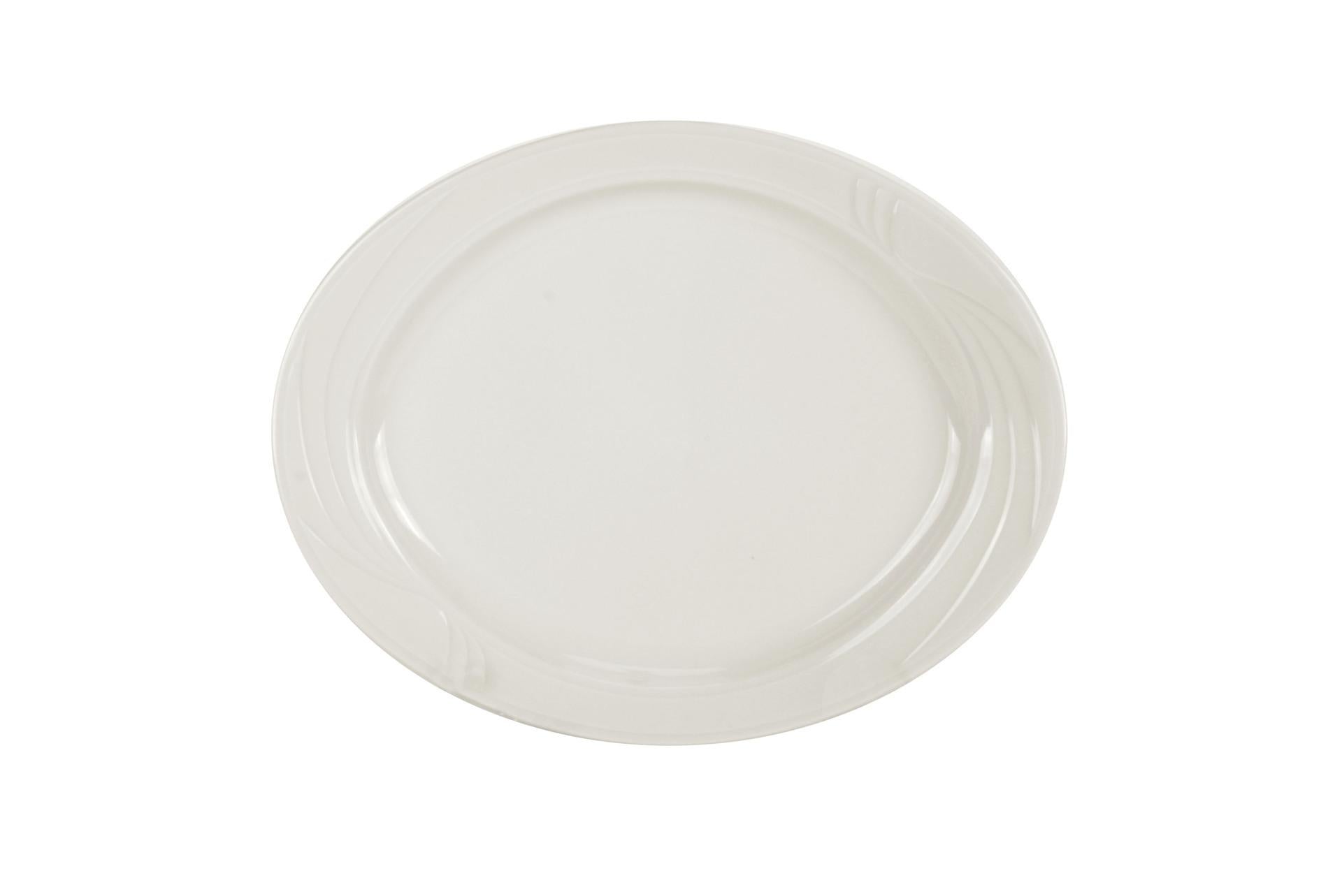 Lubiana Arcadia Piatto Ovale 29 cm In Porcellana Bianca