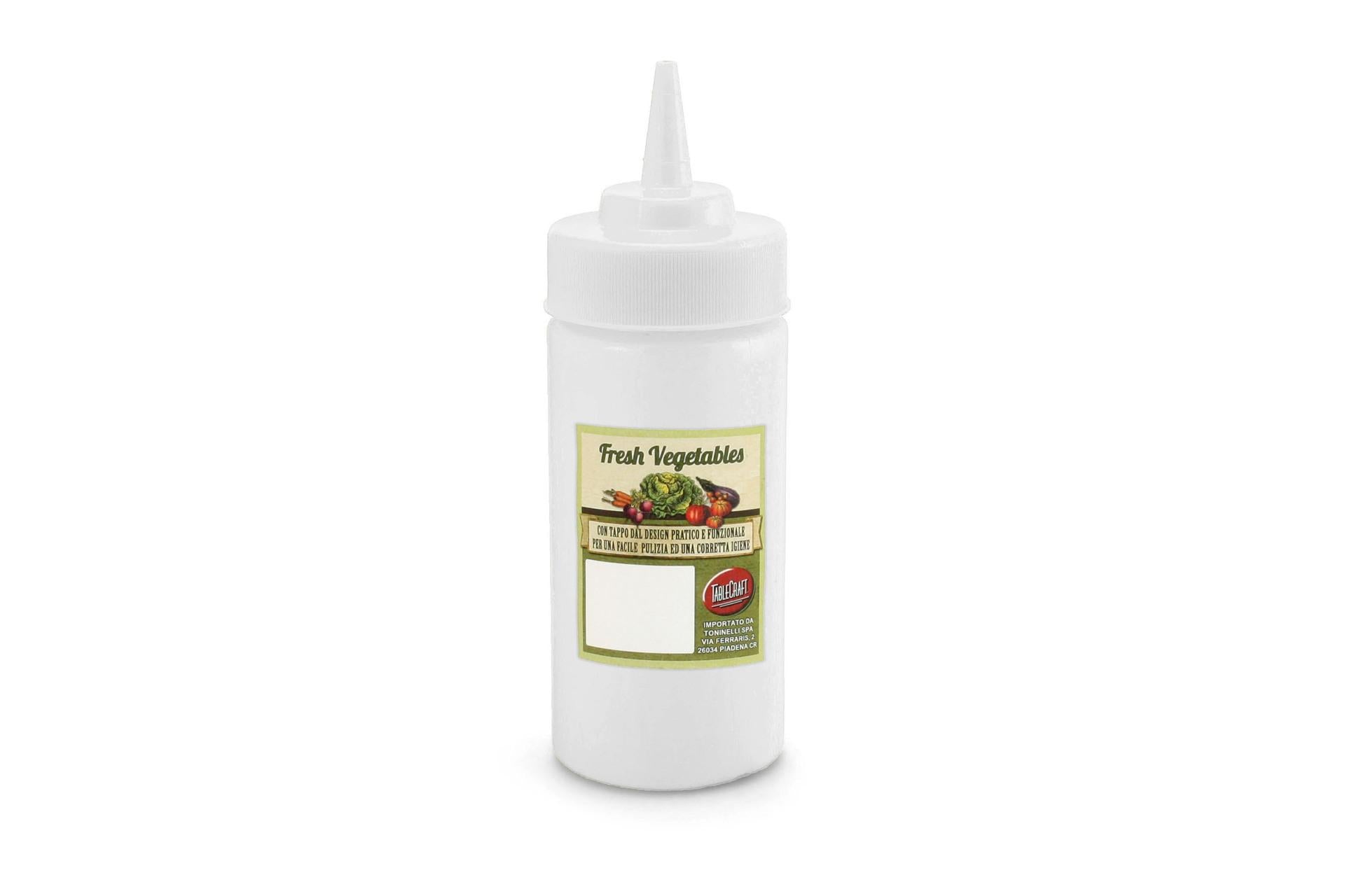 Tablecraft Fresh Vegetables Squeeze 236 ml Bianco - Bottiglia Squeeze Con Tappo Design Funzionale - Set 12 Pz