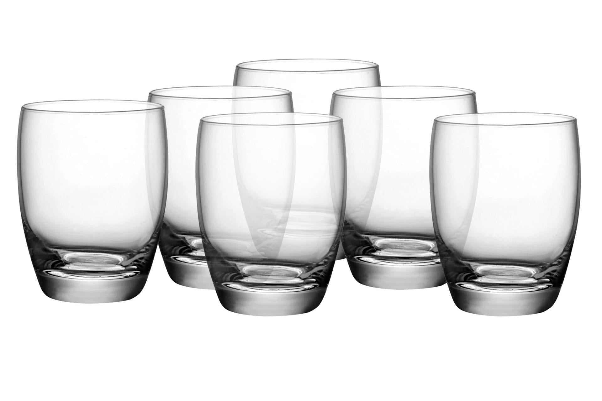 Bormioli Rocco Fiore Set 6 Bicchieri Acqua 30 cl - Vetro Cristallino Trasparente Forma Classica Bombata - Set 6 Pz