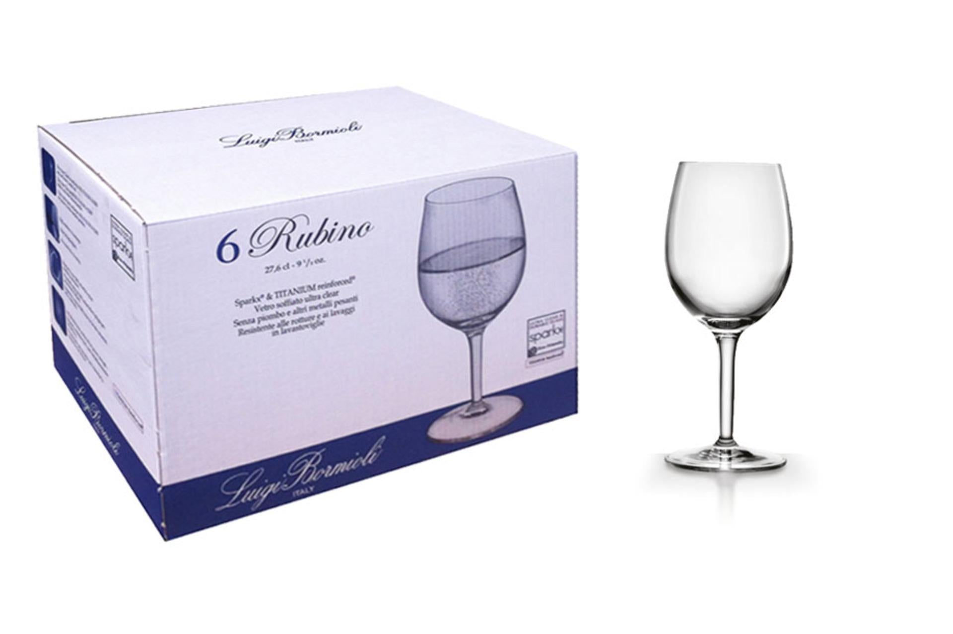 Bormioli Luigi Rubino Calici Acqua 27,6 cl - Confezione 6 Pezzi In Vetro Ultra Clear - Set 6 Pz 3