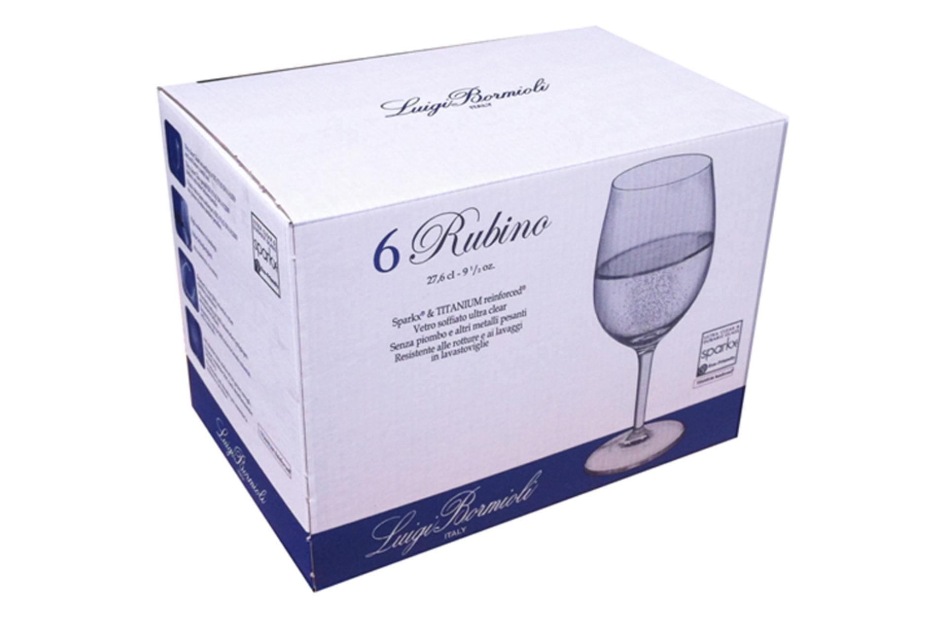 Bormioli Luigi Rubino Calici Acqua 27,6 cl - Confezione 6 Pezzi In Vetro Ultra Clear - Set 6 Pz 4