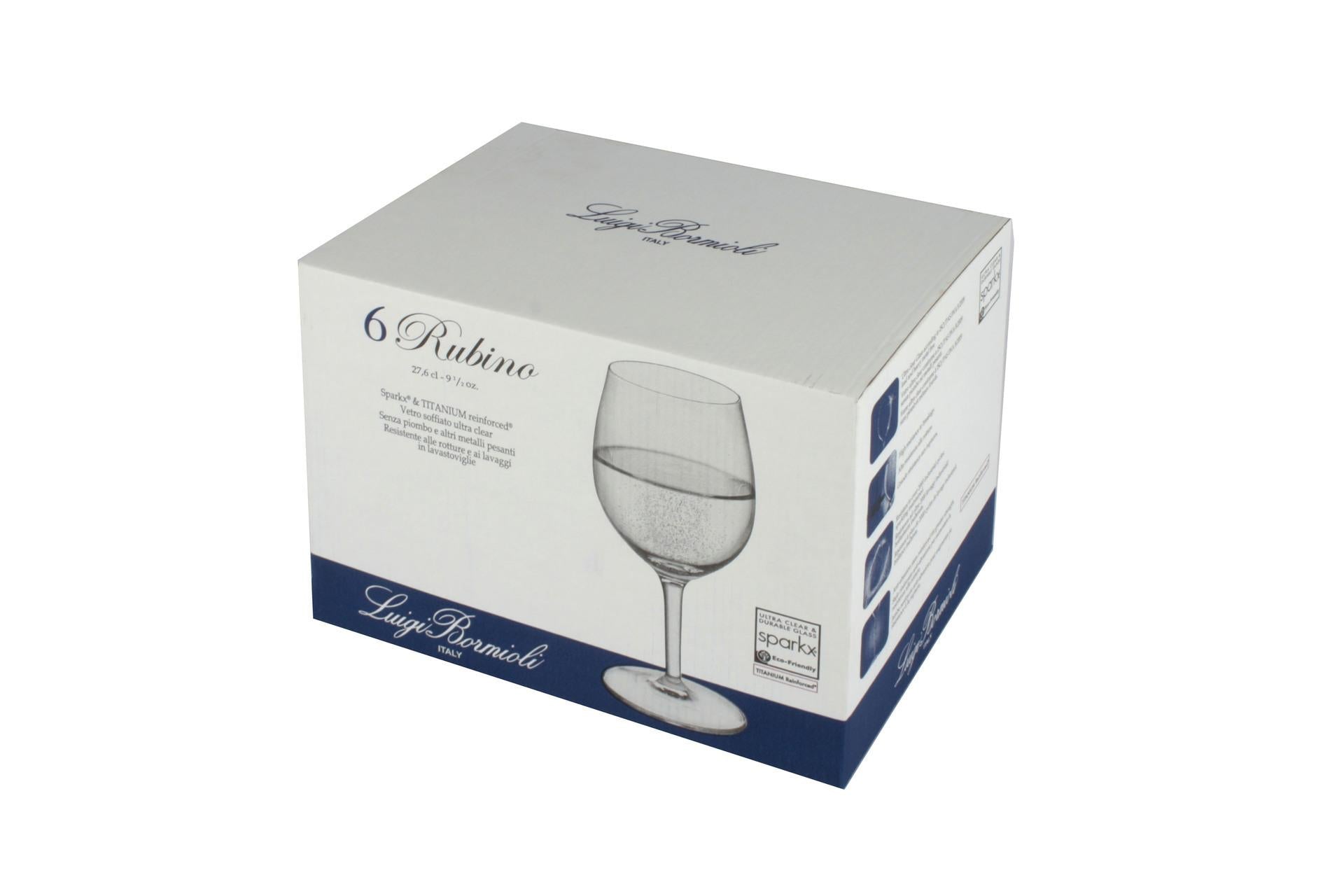 Bormioli Luigi Rubino Calici Acqua 27,6 cl - Confezione 6 Pezzi In Vetro Ultra Clear - Set 6 Pz 5