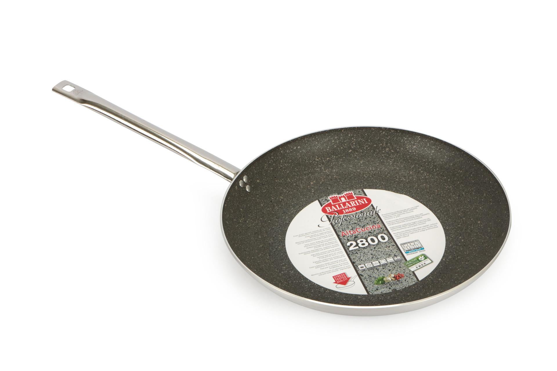Ballarini Professionale Padella Svasata Bassa Ø36 cm - Kerastone Granite Antiaderente In Alluminio Satinato
