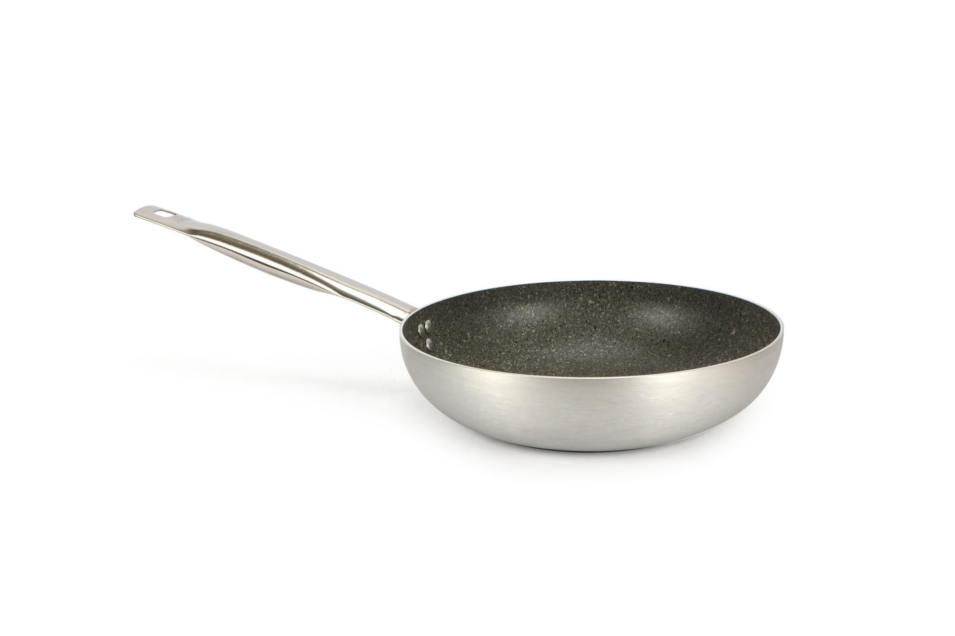Ballarini Professionale Padella Svasata Alta Ø24 cm - Kerastone Granite Antiaderente In Alluminio Satinato