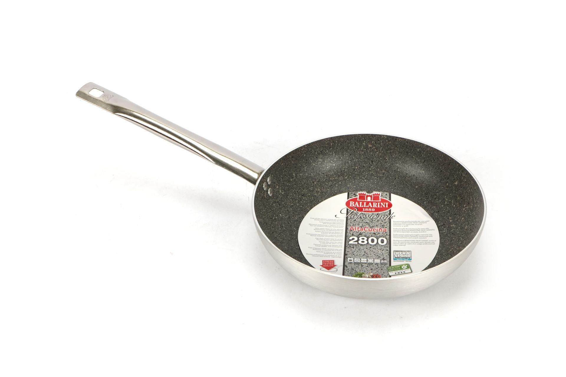 Ballarini Professionale Padella Svasata Alta Ø28 cm - Kerastone Granite Antiaderente In Alluminio Satinato