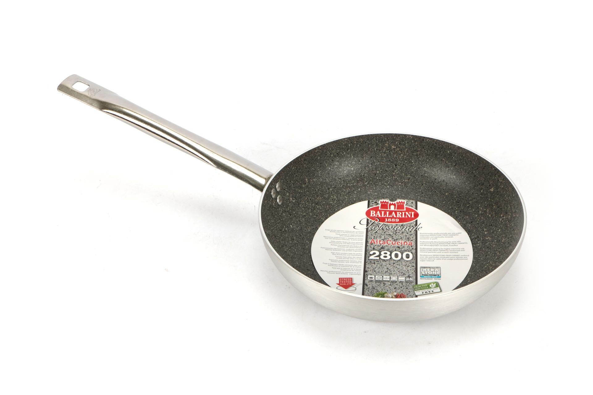 Ballarini Professionale Padella Svasata Alta Ø32 cm - Antiaderente Kerastone Granite, Alluminio, Manico Rinforzato