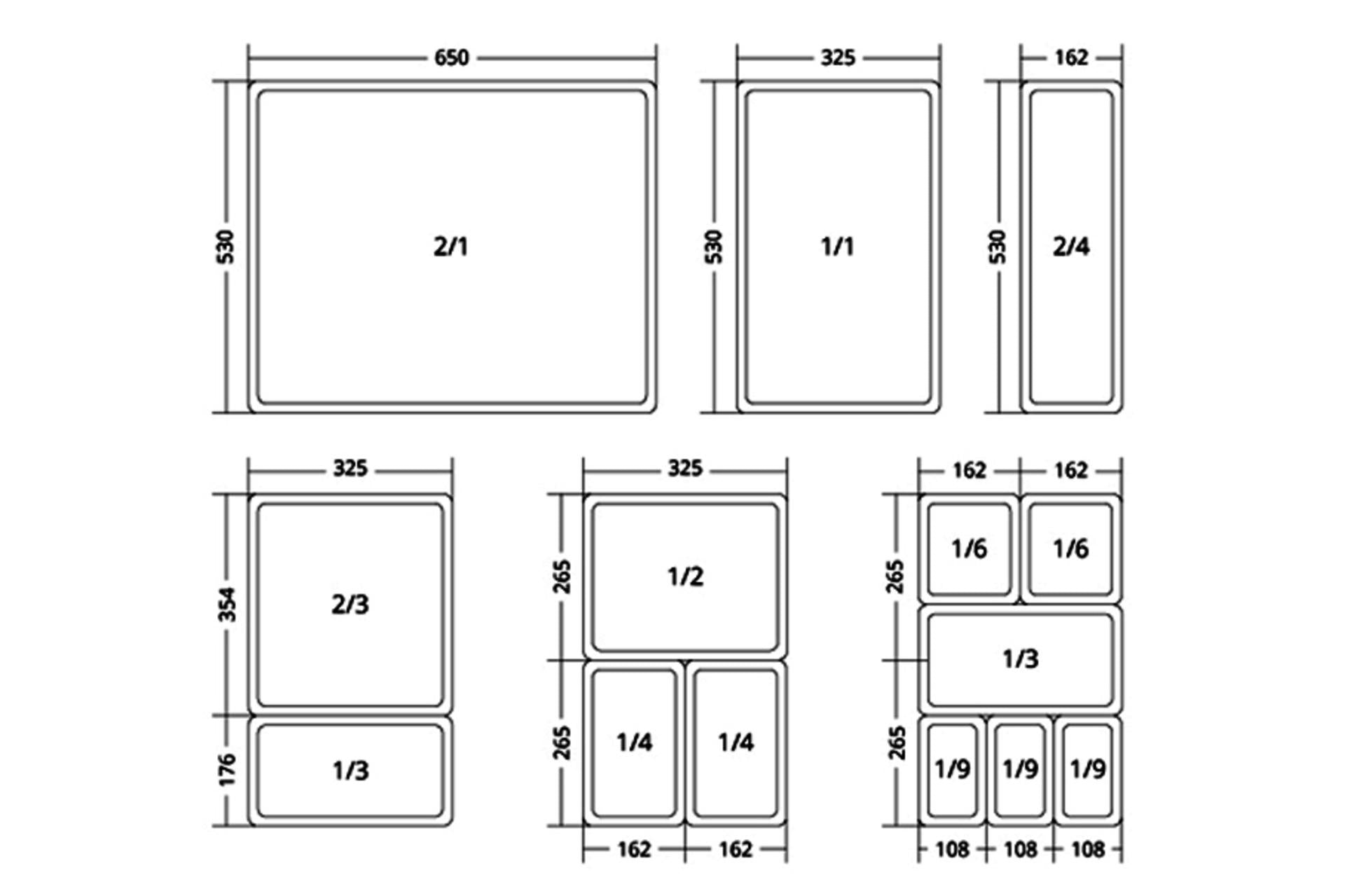 Mori2A Bacinella Gastronorm Graduata H.15 cm - GN 1/1 In Polipropilene Trasparente Con Etichetta Datario HACCP