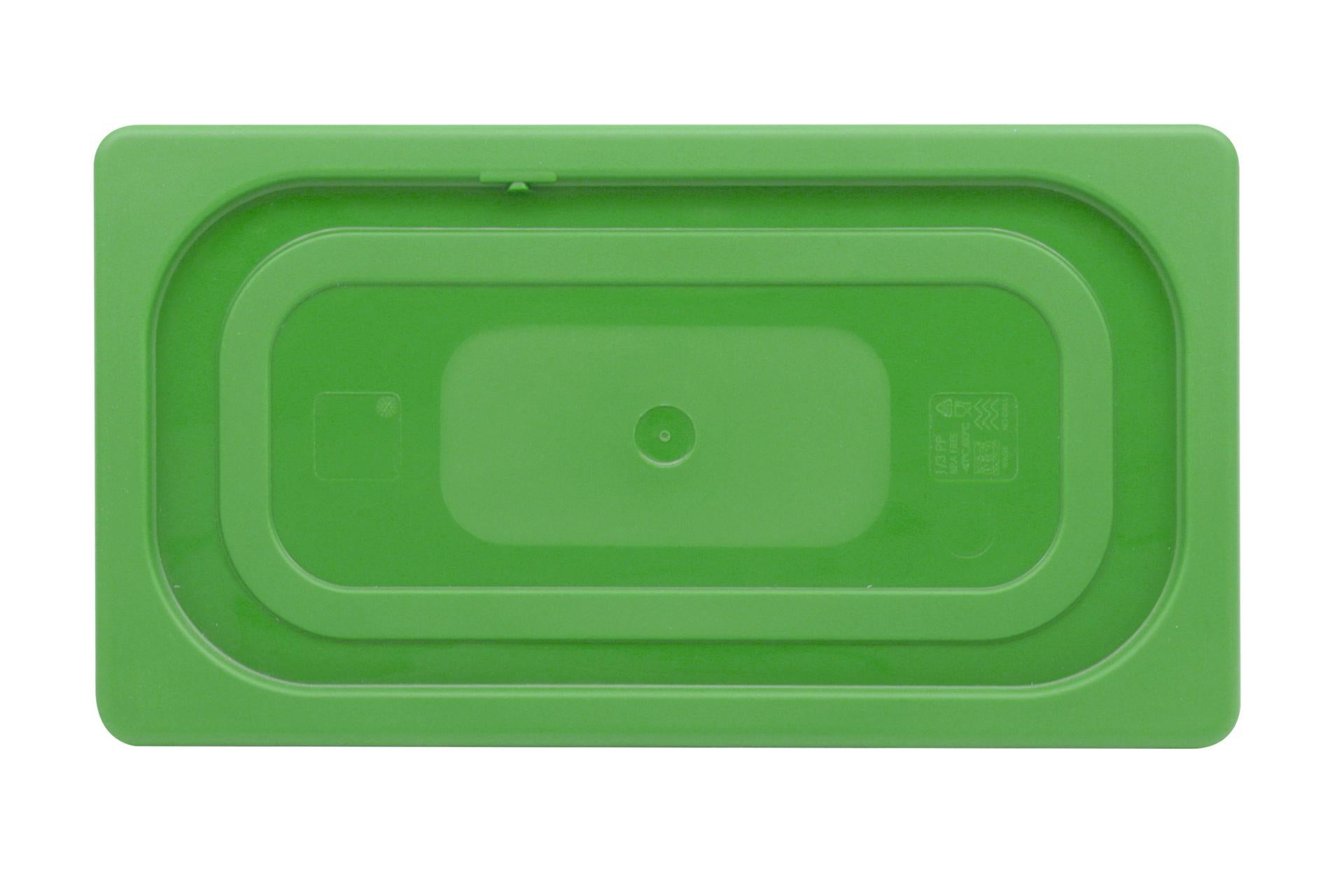 Mori2A Coperchio Gastronorm Verde 1/3 In Polipropilene - Compatibile Con Bacinelle GN