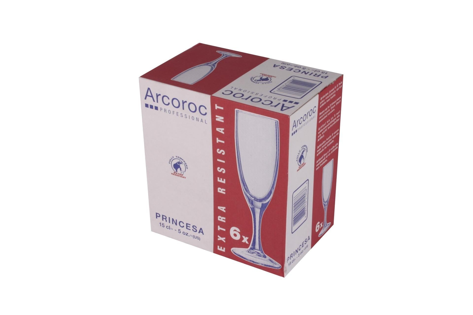 Arcoroc Princesa New Flute 15 cl In Vetro Temperato - Set 6 Pz 4