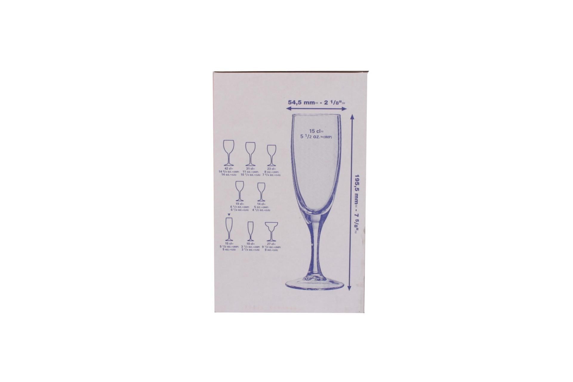 Arcoroc Princesa New Flute 15 cl In Vetro Temperato - Set 6 Pz 6