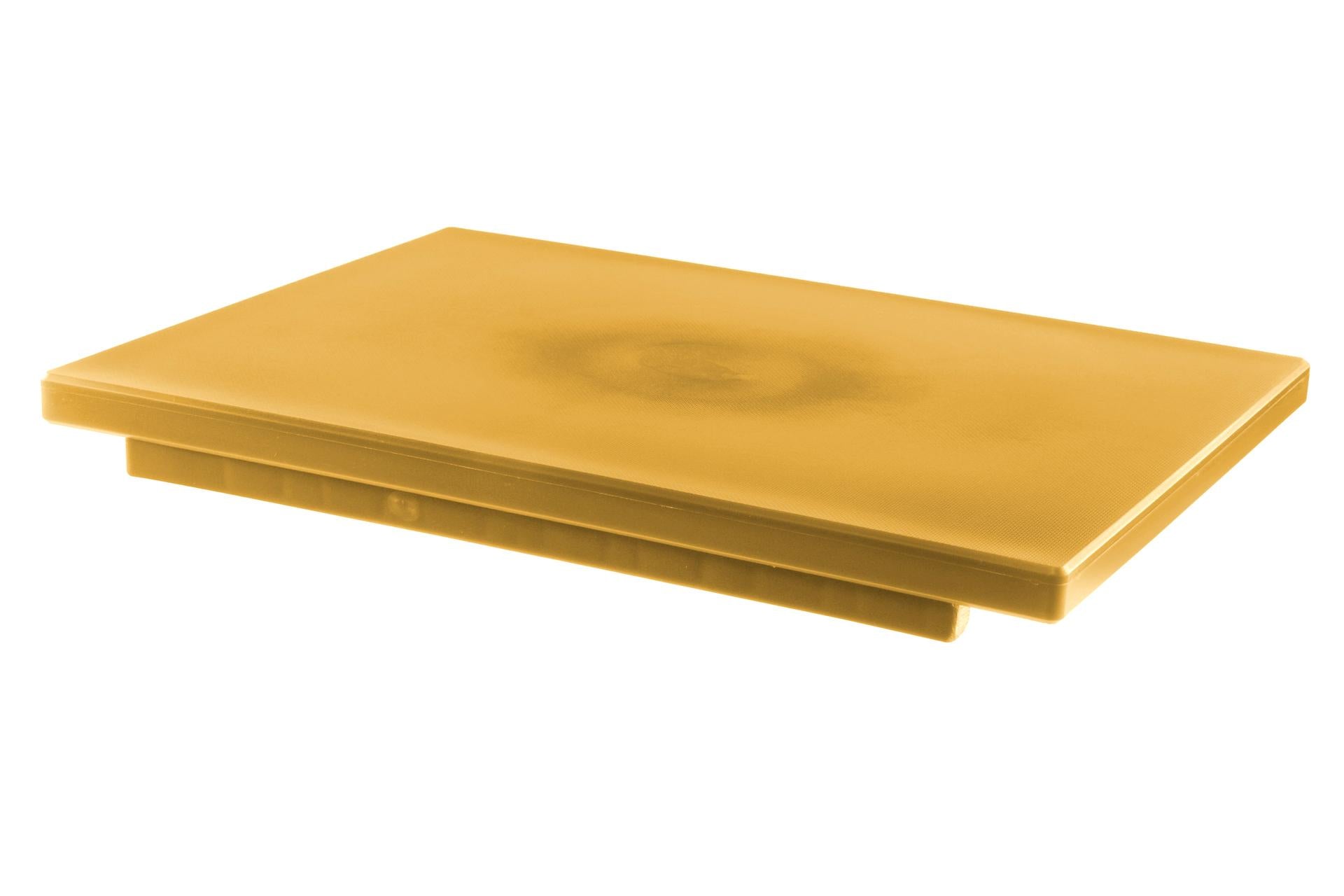 MC Di Montagner Tagliere Con Fermi 40x30x2 cm In Polietilene Giallo H.A.C.C.P