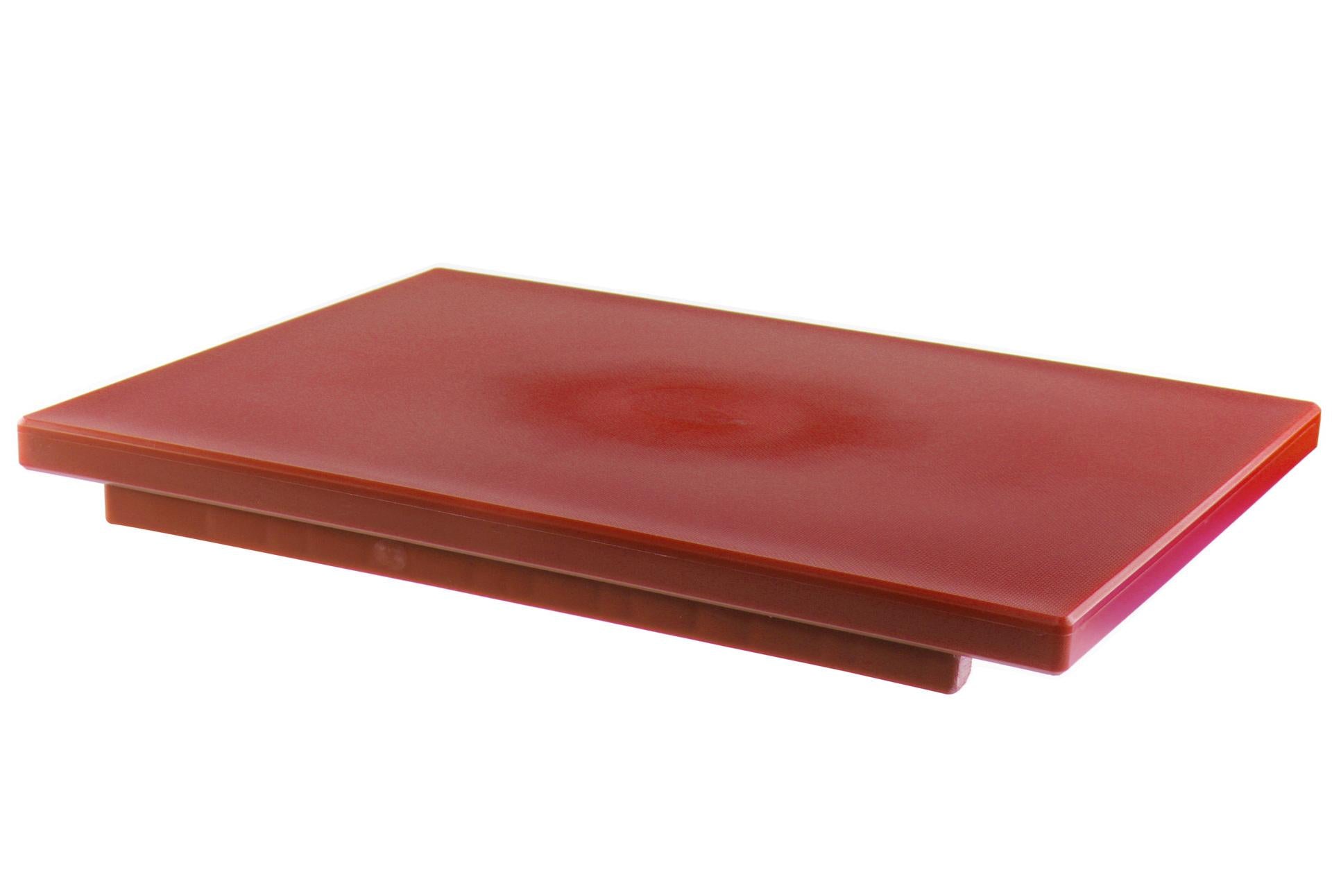 MC Di Montagner Tagliere Professionale Con Fermi 60x40x2 cm - Polietilene Rosso Alta Densità