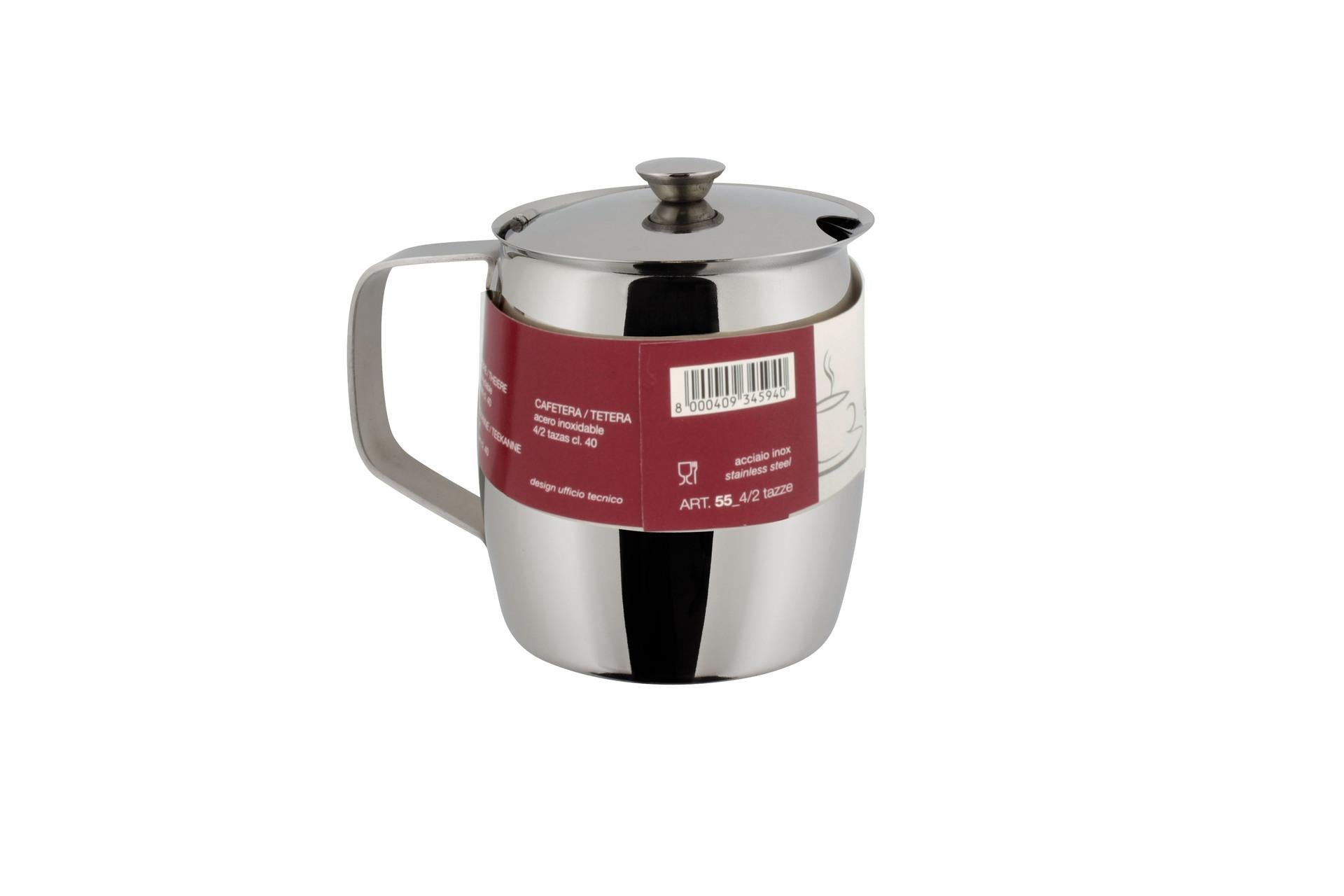Ilsa Caffettiera Inox 3 Tazze - Acciaio Inossidabile Con Manico Ergonomico Rosso 2