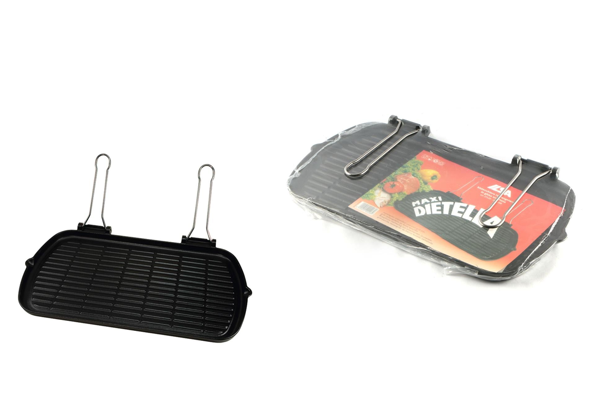 Ilsa Bistecchiera Ghisa Smaltata 27x50 cm Doppio Manico - Adatta per Induzione